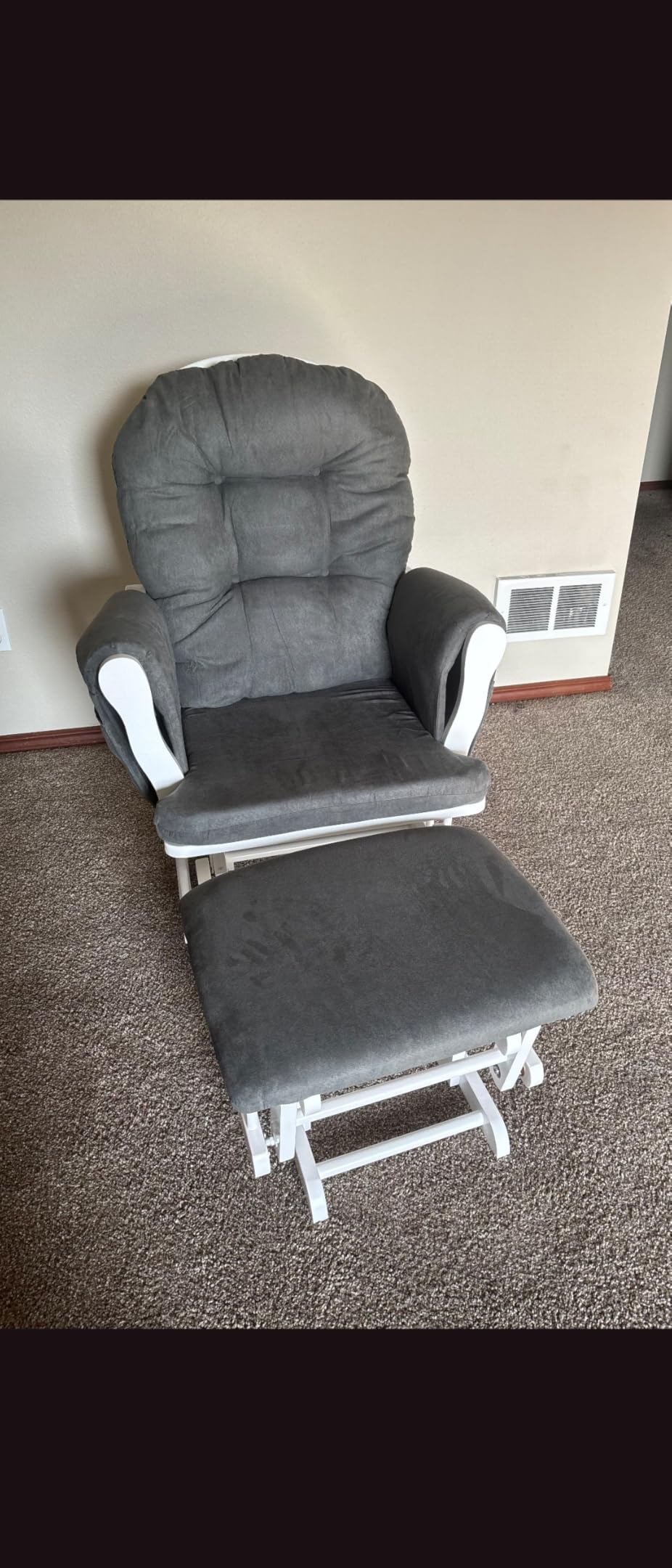Storkcraft Premium Hoop Glider & Ottoman - GREENGUARD Gold Certified Nursery Glider customer photo 1