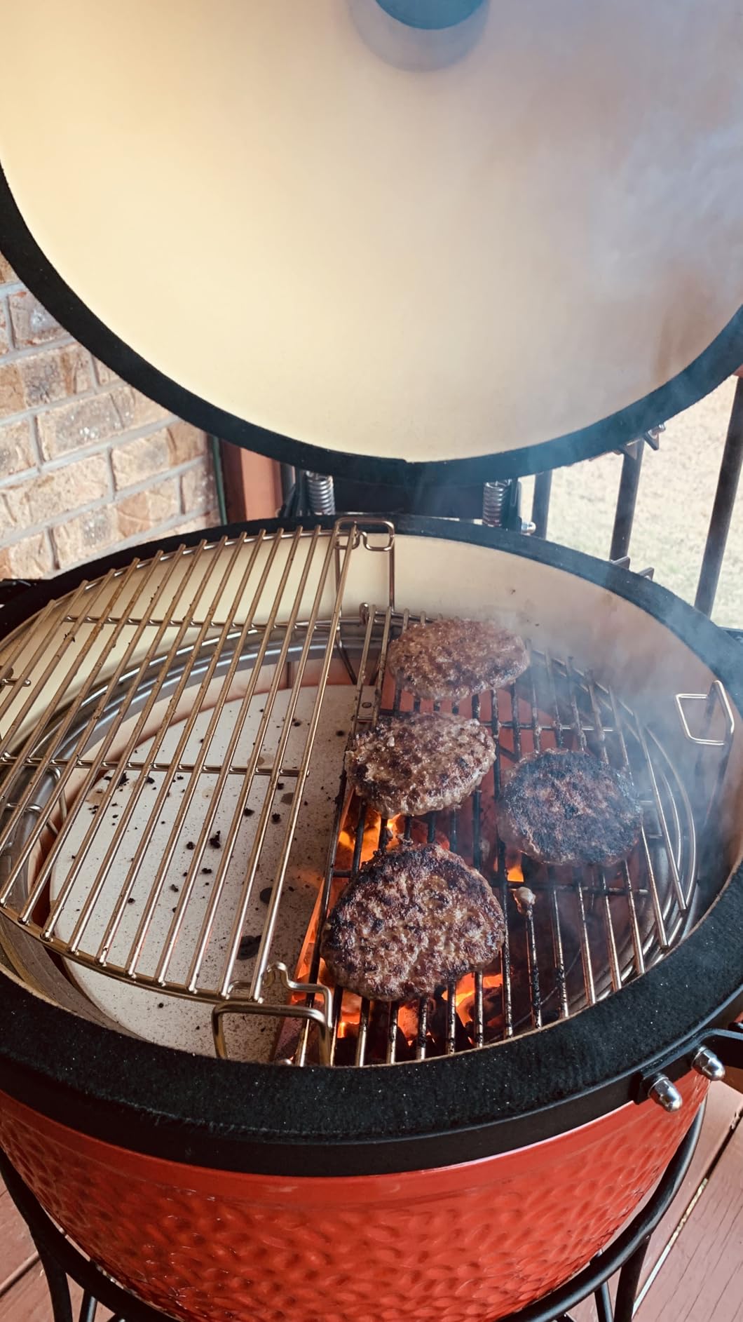 Kamado Joe Classic Joe I Premium 18-inch Ceramic Charcoal Grill and Smoker with Cart customer photo 2