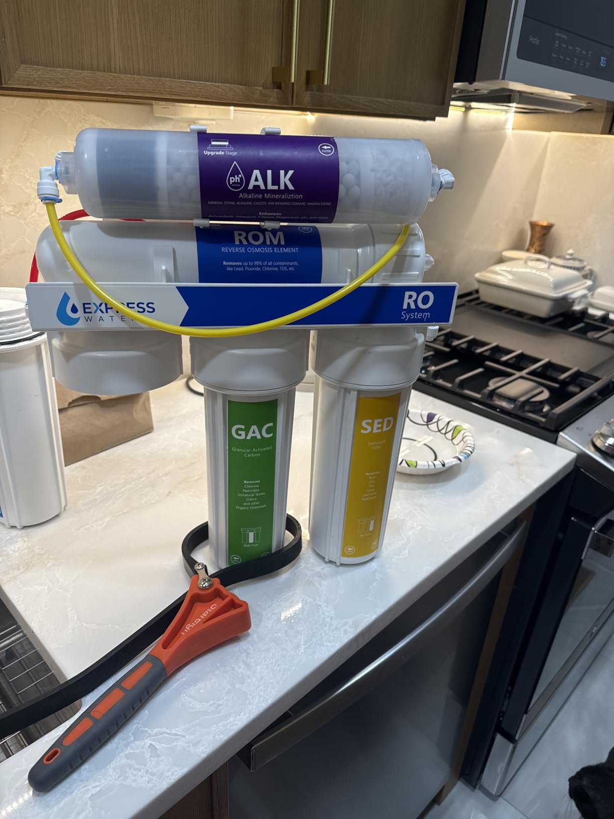 Express Water ROALK5D 10-Stage Alkaline Under Sink Reverse Osmosis Water Filter System, NSF Certified 372, 50 GPD, Reduces 99% of Impurities customer photo 1