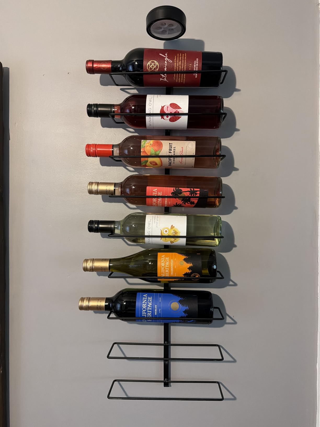 Sorbus Wall Mounted Wine Rack, Metal Bottle Rack (9 Bottle, 1 Pack) customer photo 1