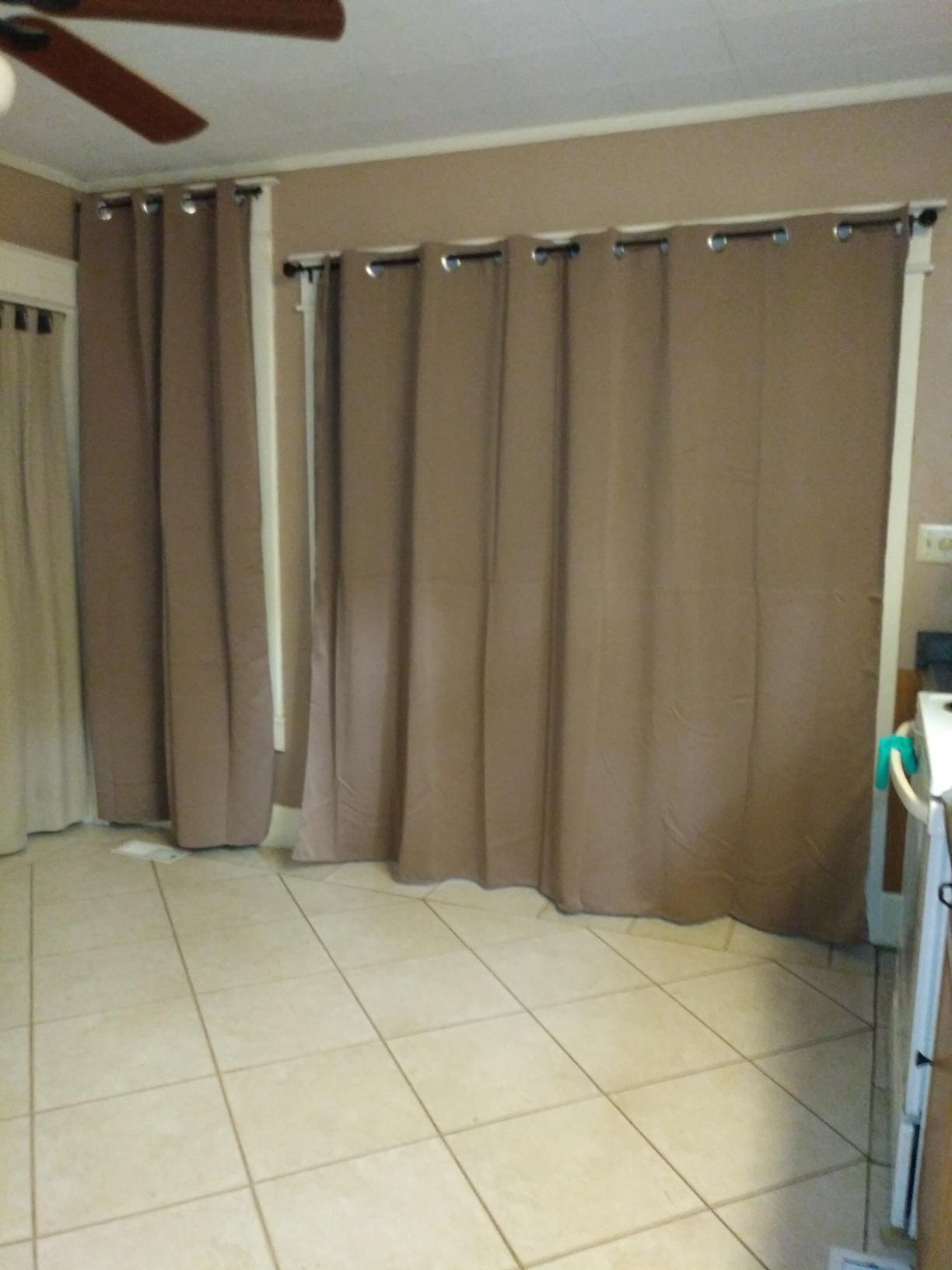NICETOWN Grey Blackout Patio Sliding Door Curtains 84 inch Length, Grommet Room Divider Thermal Insulated Curtain Drapes for French Door/Living Room customer photo 2
