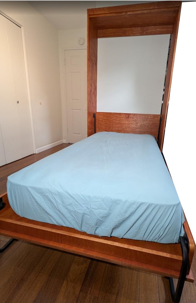 Queen Size DIY Murphy Bed Hardware Kit - Vertical Wall Bed for Space-Saving - Budget-Friendly DIY Setup - Made in USA - Hide Away Design with Murphy Bed Queen Hardware - Bed Lift Mechanism - Pull Down customer photo 1