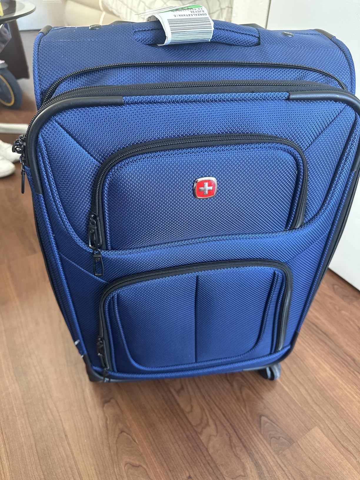 Sion Softside Expandable Spinner Luggage Durable Lightweight Travel Suitcase, Dark Grey, 3-Piece Set (21/25/29) customer photo 1