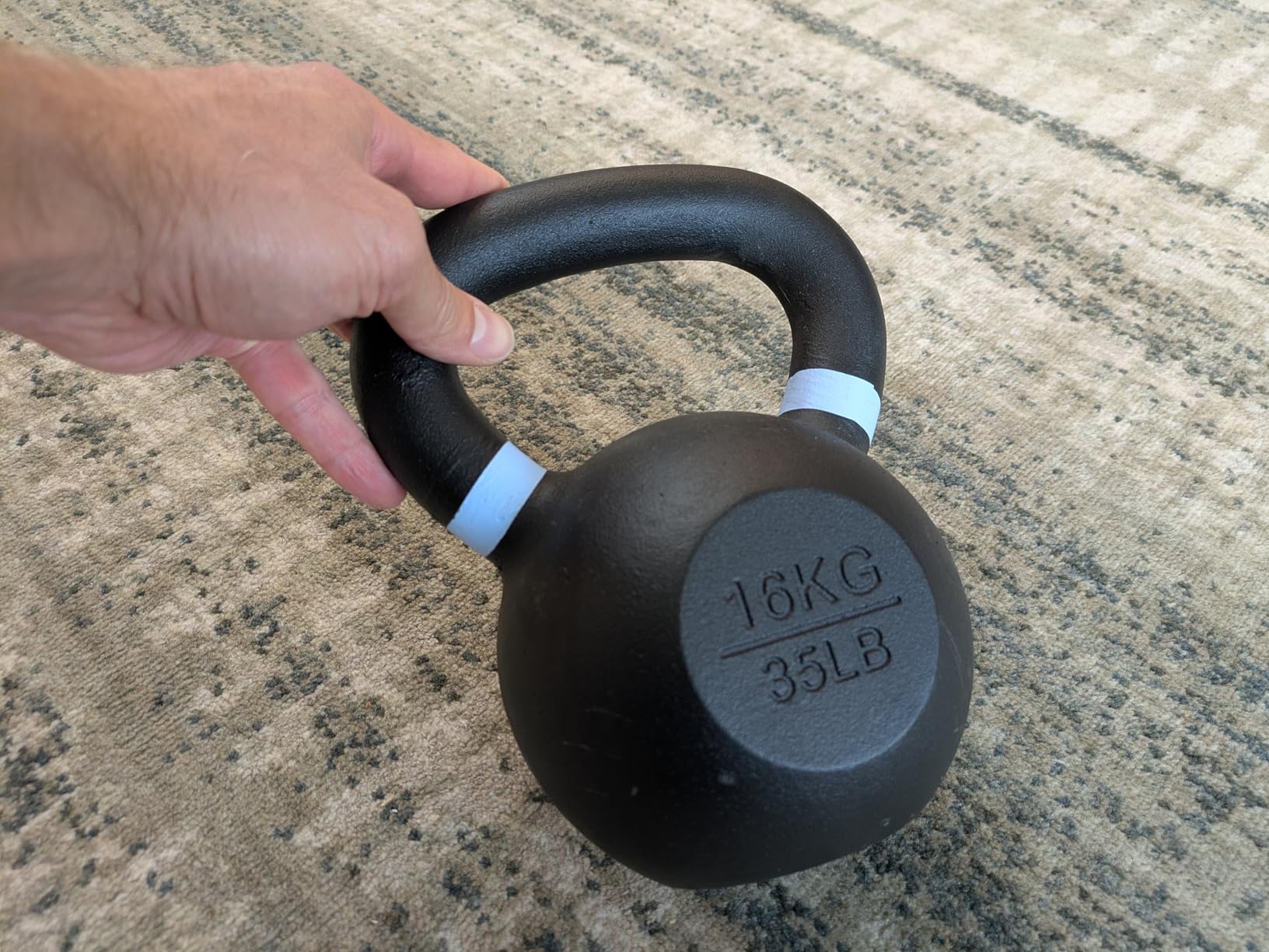 Yes4All Powder Coated Kettlebell, Cast Iron Core Kettlebells 9lb to 71lb customer photo 2