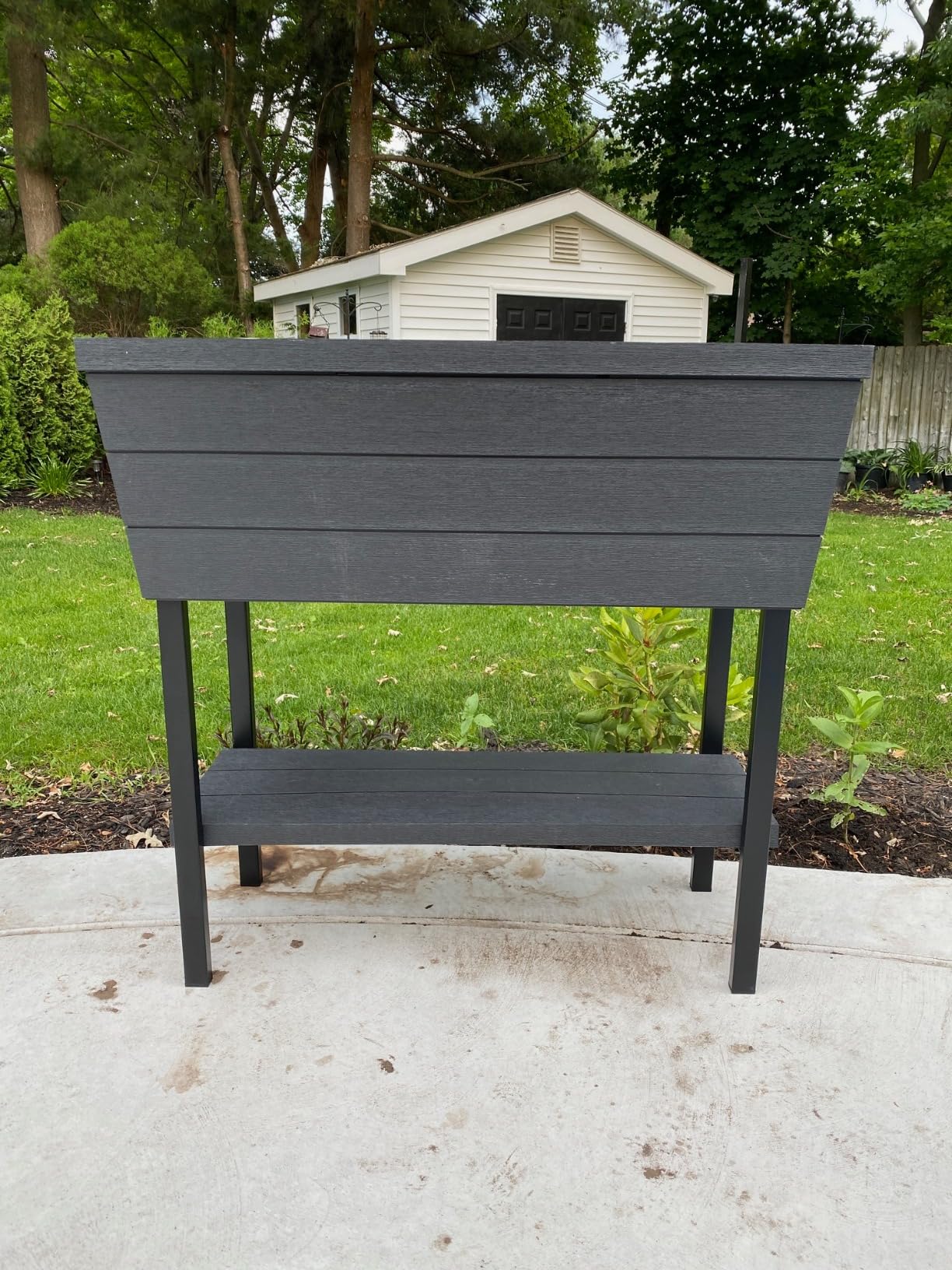 Keter Urban Bloomer 12.7 Gallon Raised Garden Bed and Outdoor Herb Garden Planter with Self Watering Gauge and Drainage Plug, Dark Grey customer photo 2