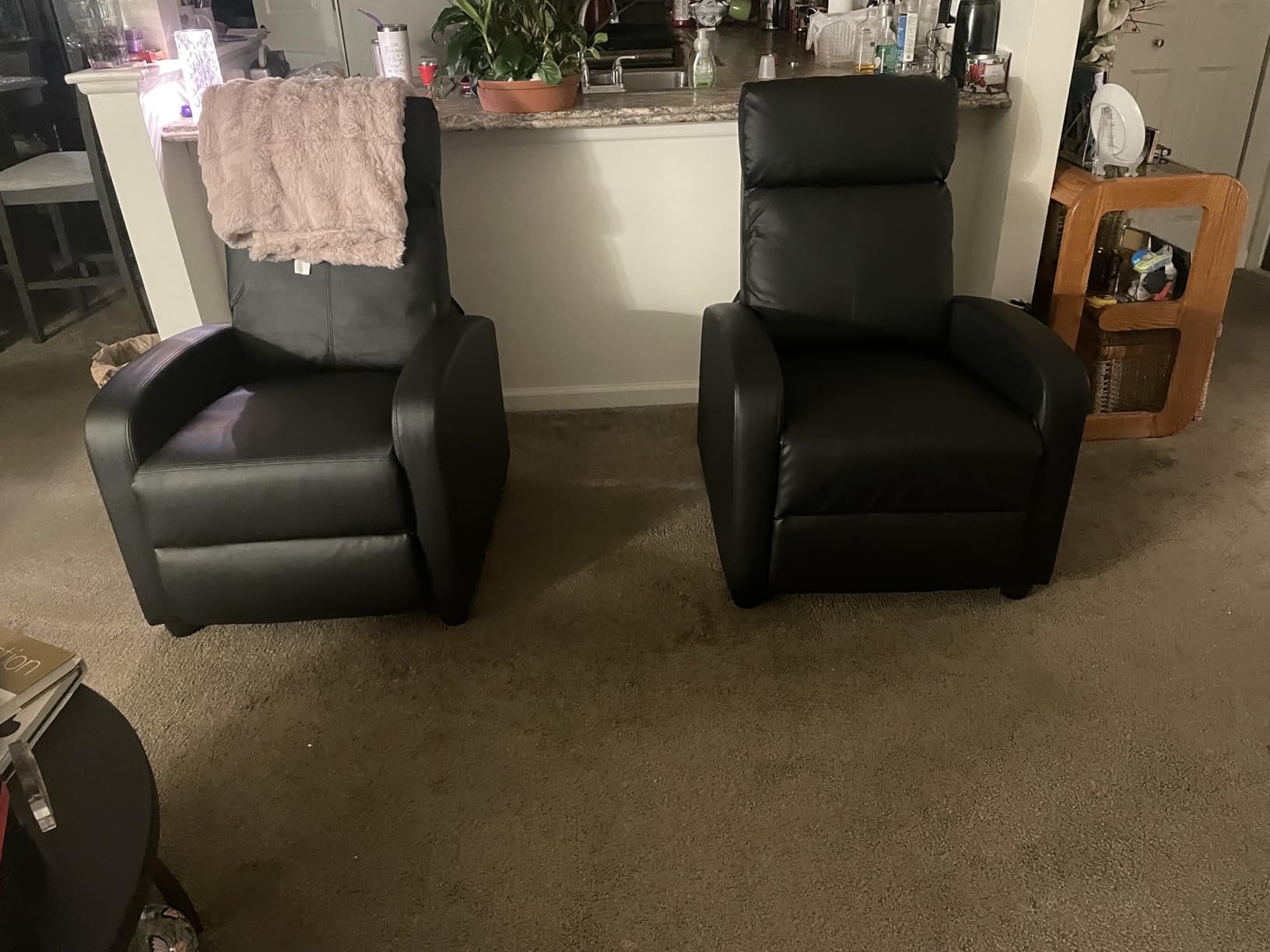 BestMassage Recliner Chair | No Massage Function | Leather Black | with Lumbar Support, Adjustable Push Back customer photo 1