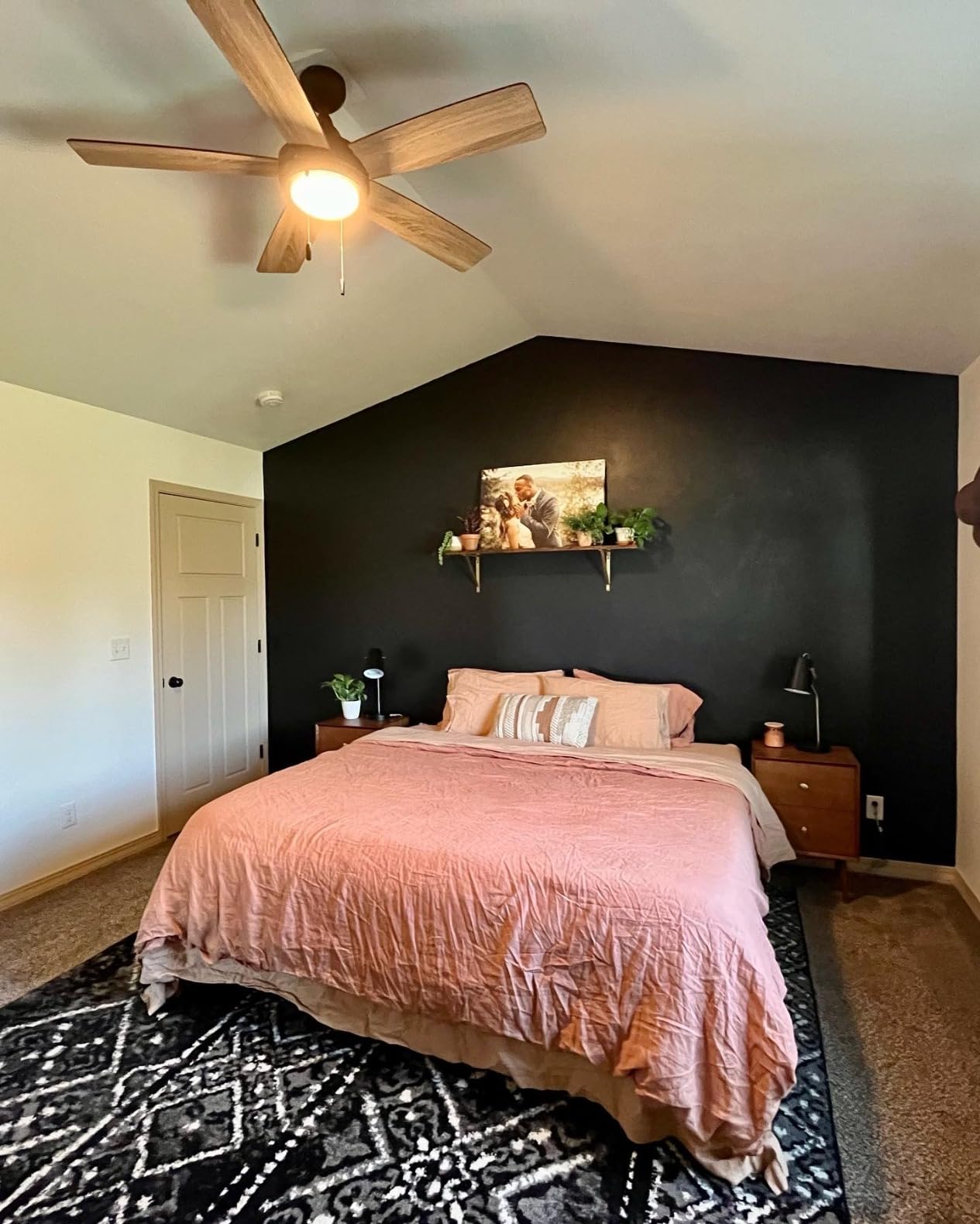 Honeywell Ceiling Fans Ventnor, 52 Inch Modern Farmhouse Indoor LED Ceiling Fan with Light, Pull Chain, Three Mounting Options, Dual Finish Blades, Reversible Motor - 50606-01 (Brushed Nickel) customer photo 2