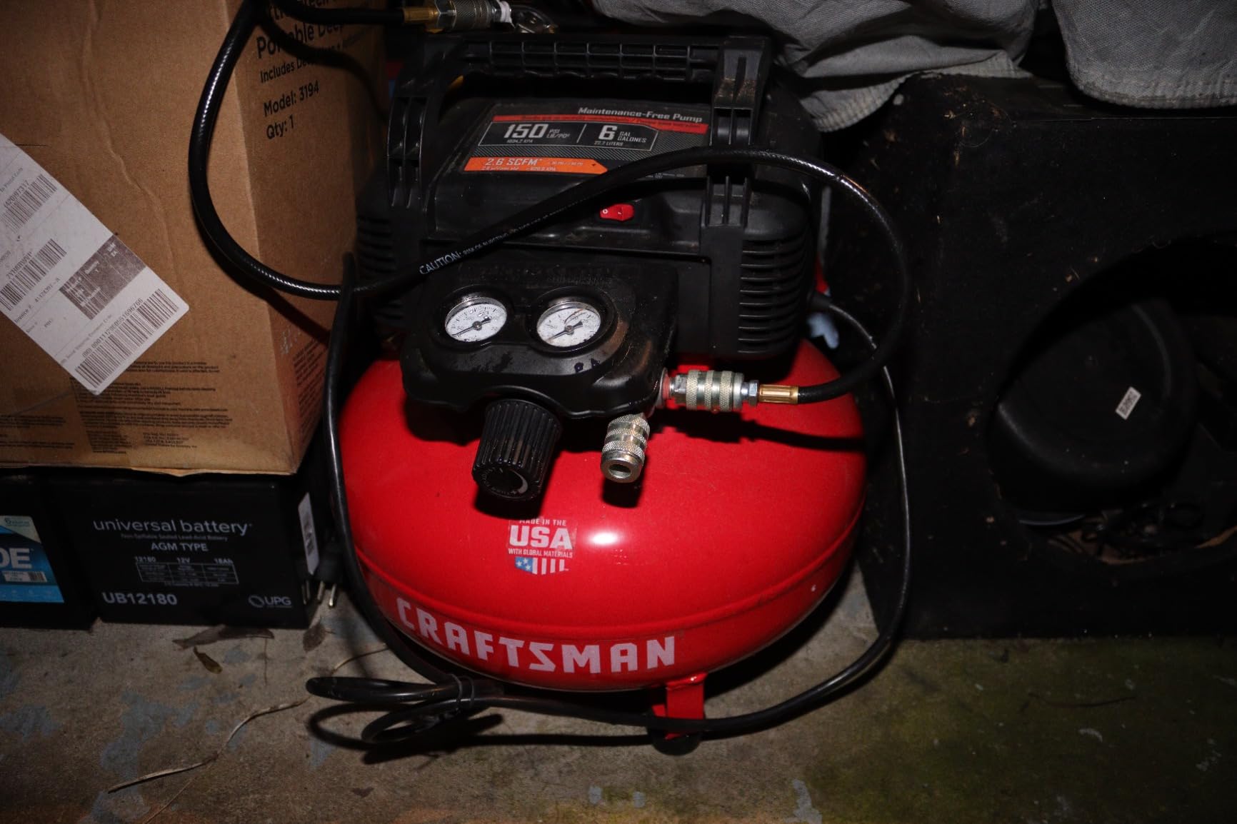 CRAFTSMAN Air Compressor, 6 Gallon, Pancake, Oil-Free with 13 Piece Accessory Kit (CMEC6150K) customer photo 1
