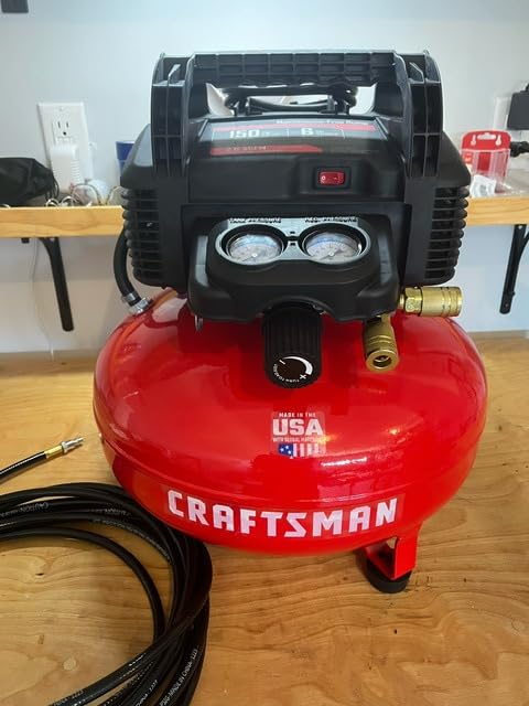 CRAFTSMAN Air Compressor, 6 Gallon, Pancake, Oil-Free with 13 Piece Accessory Kit (CMEC6150K) customer photo 2