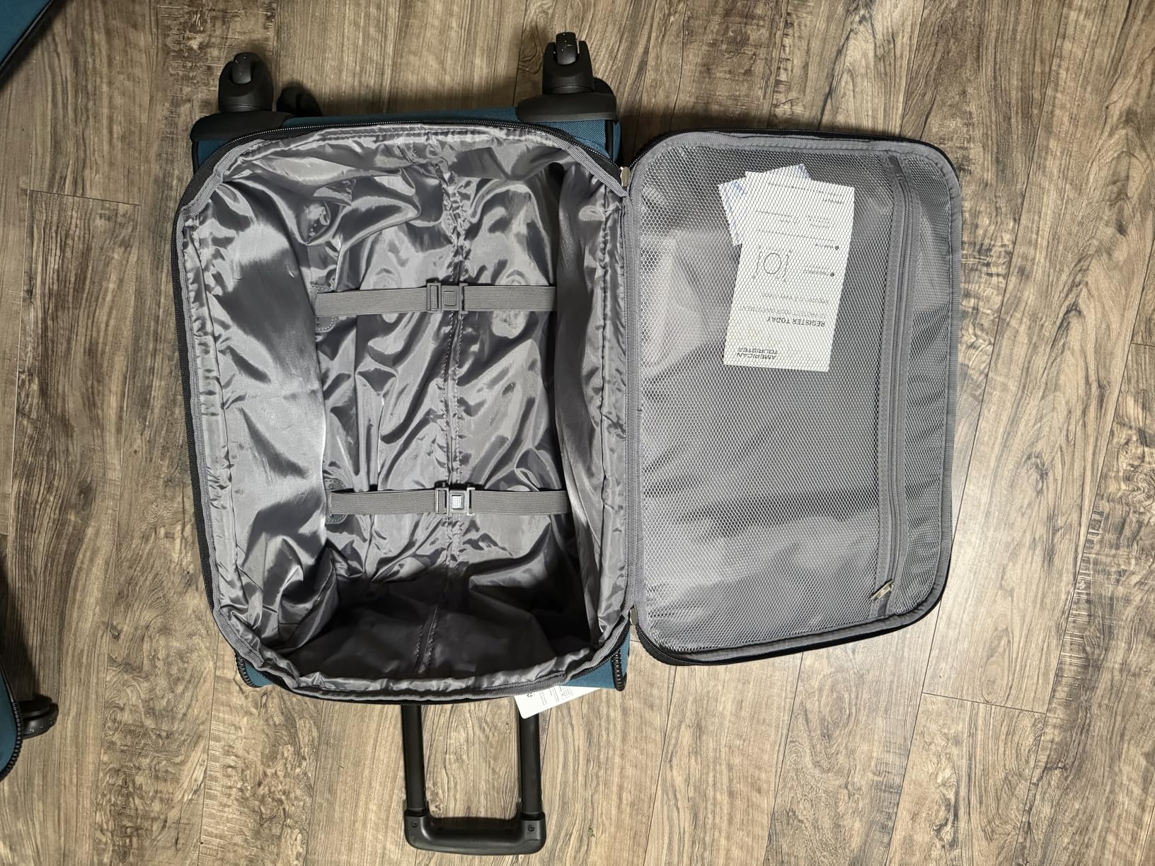 American Tourister Pop Max Softside Luggage with Spinner Wheels, Teal, 3-Piece Set (21/25/29) customer photo 1