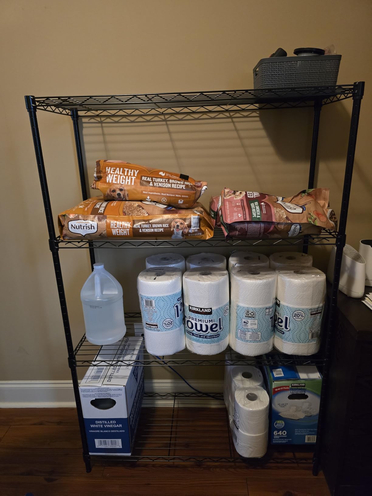 BestOffice | 4-Tier Wire Storage Shelves | 36x14x54 | Black | with Adjustable Racks | Heavy-Duty Metal Shelf, Holds Upto 1000 lbs | No-Tool Assembly | Ideal for Home & Garage Shelving customer photo 2