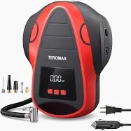 Tire Inflator Portable Air Compressor, Air Pump DC/AC for Car Tires 12V DC and Other Inflatables at Home 110V AC, Digital Electric Tire Pump with Pressure Gauge(Orange) customer photo 1