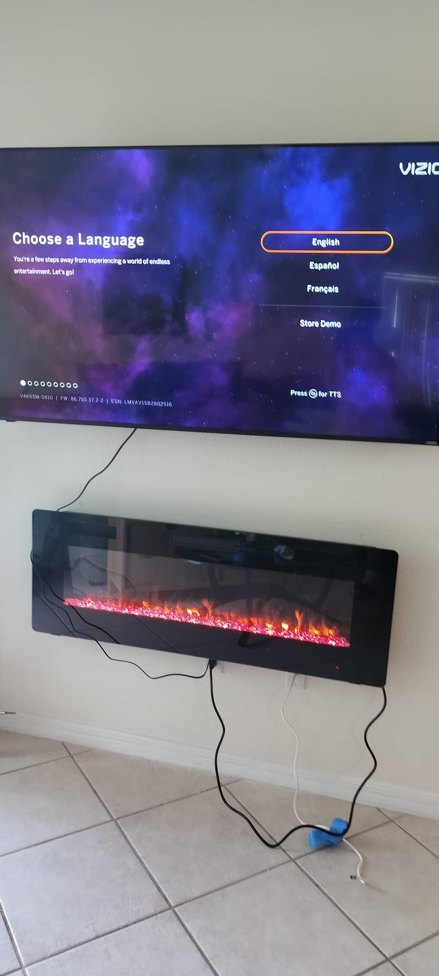 Xbeauty 50 inch Wall Mounted Recessed Electric Fireplace Insert, Ultra-Thin Lightweight LED Flush Mount Linear Fireplace Heater, Fit 2x4&2x6 Stud w/Touch Screen, Remote Control, 750W-1500W, Black customer photo 2