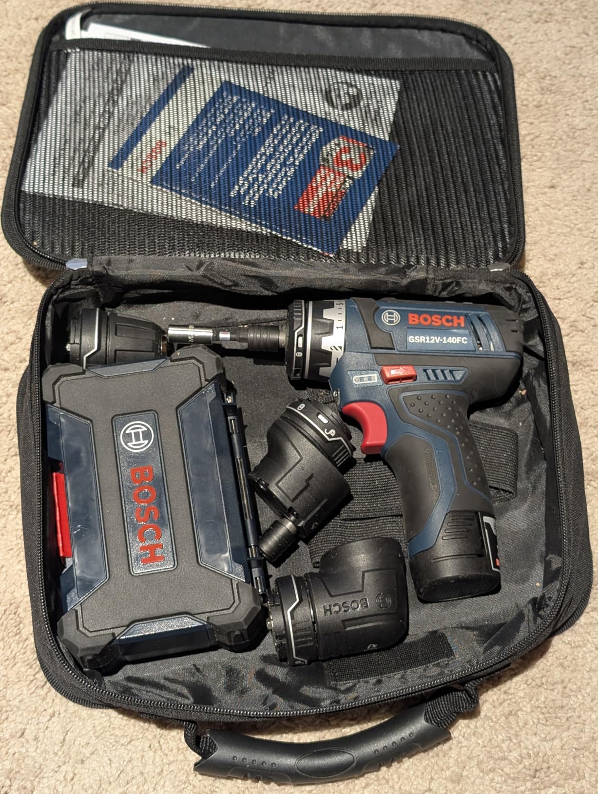 Bosch GSR12V-300FCB22 12V Max Drill/Driver with 5-In-1 Flexiclick System with (2) 2.0 Ah Batteries customer photo 1