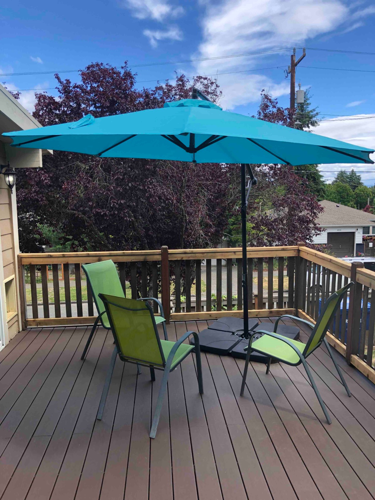 Best Choice Products 10ft Offset Cantilever Hanging Market Patio Umbrella, 8 Sturdy Ribs, Easy Adjustment - Sky Blue customer photo 1