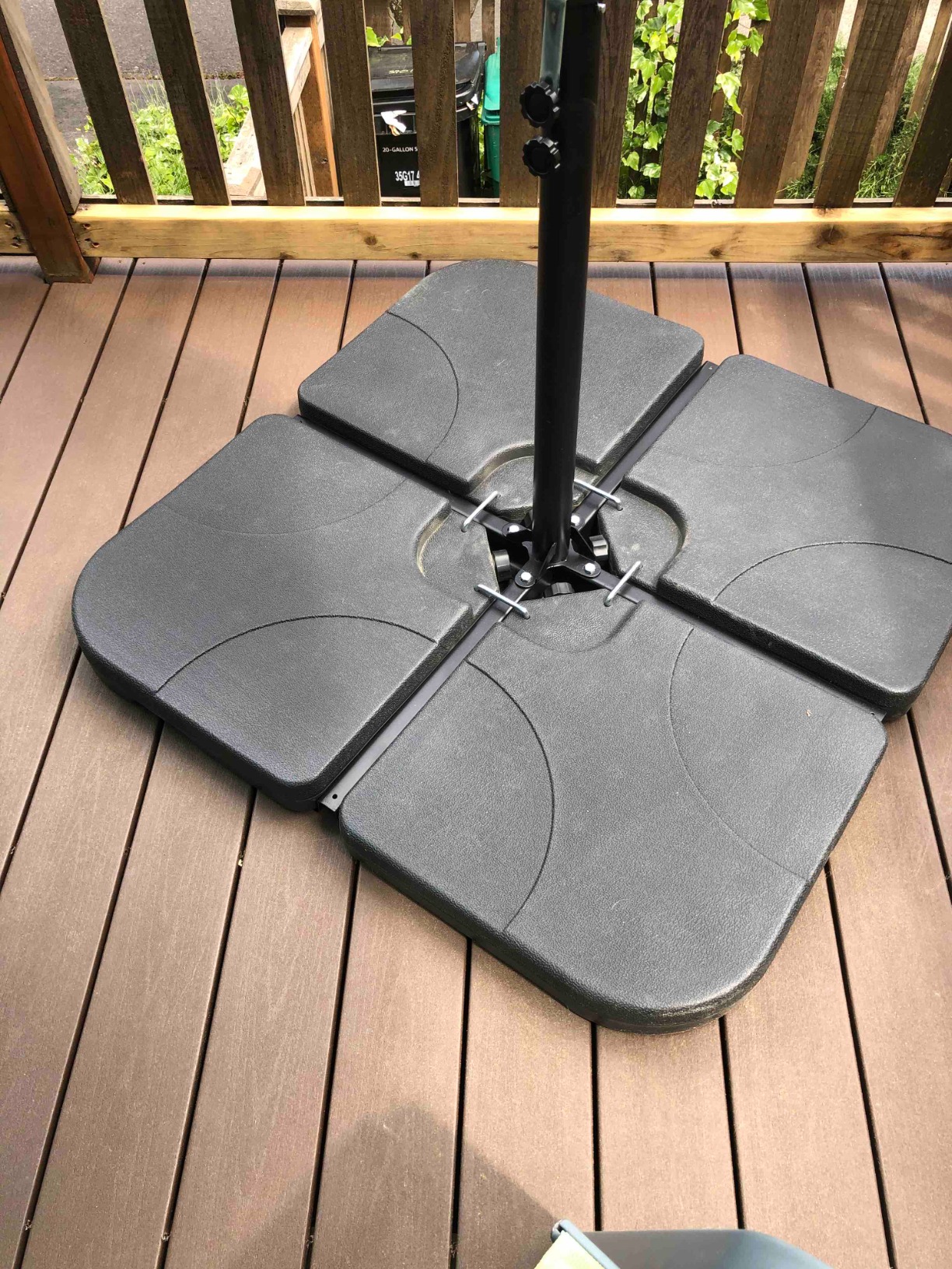 Best Choice Products 10ft Offset Cantilever Hanging Market Patio Umbrella, 8 Sturdy Ribs, Easy Adjustment - Sky Blue customer photo 2