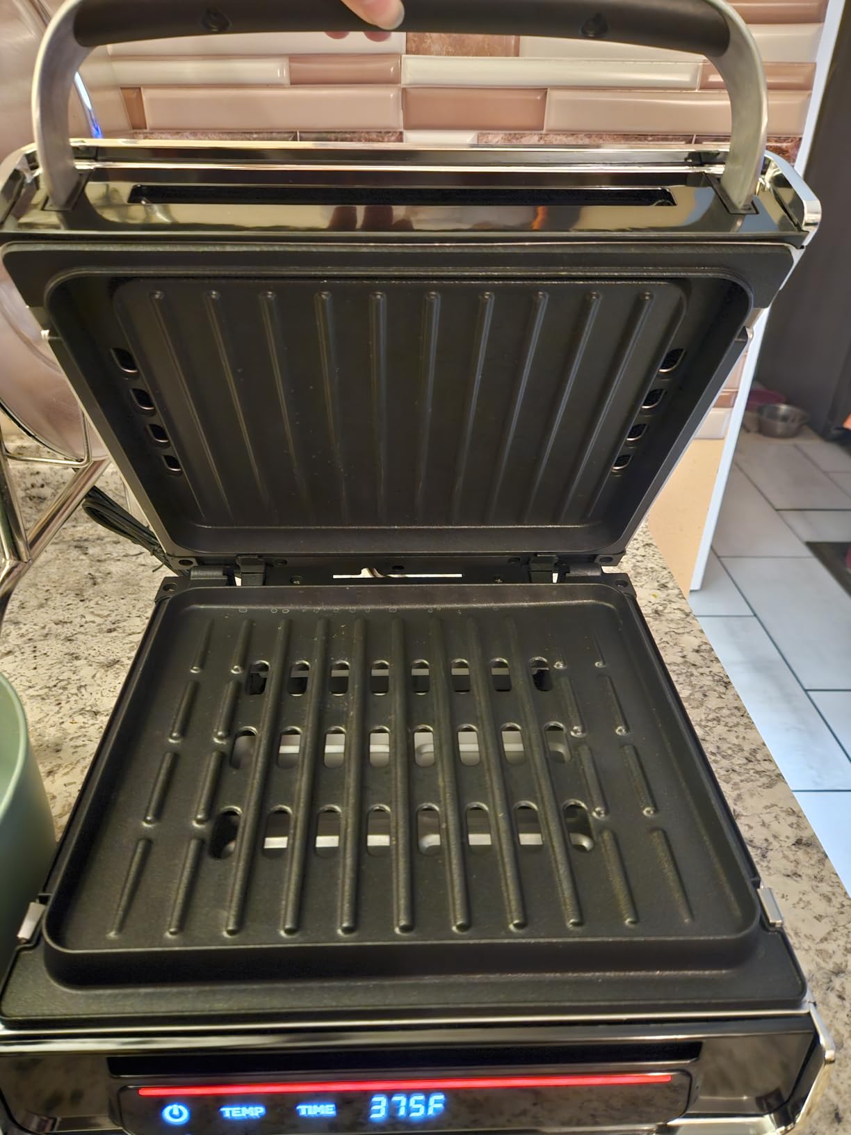 George Foreman Smokeless Digital Smart Select Grill, Family Size (4-6 Servings), Stainless Steel, GRD6090B customer photo 2