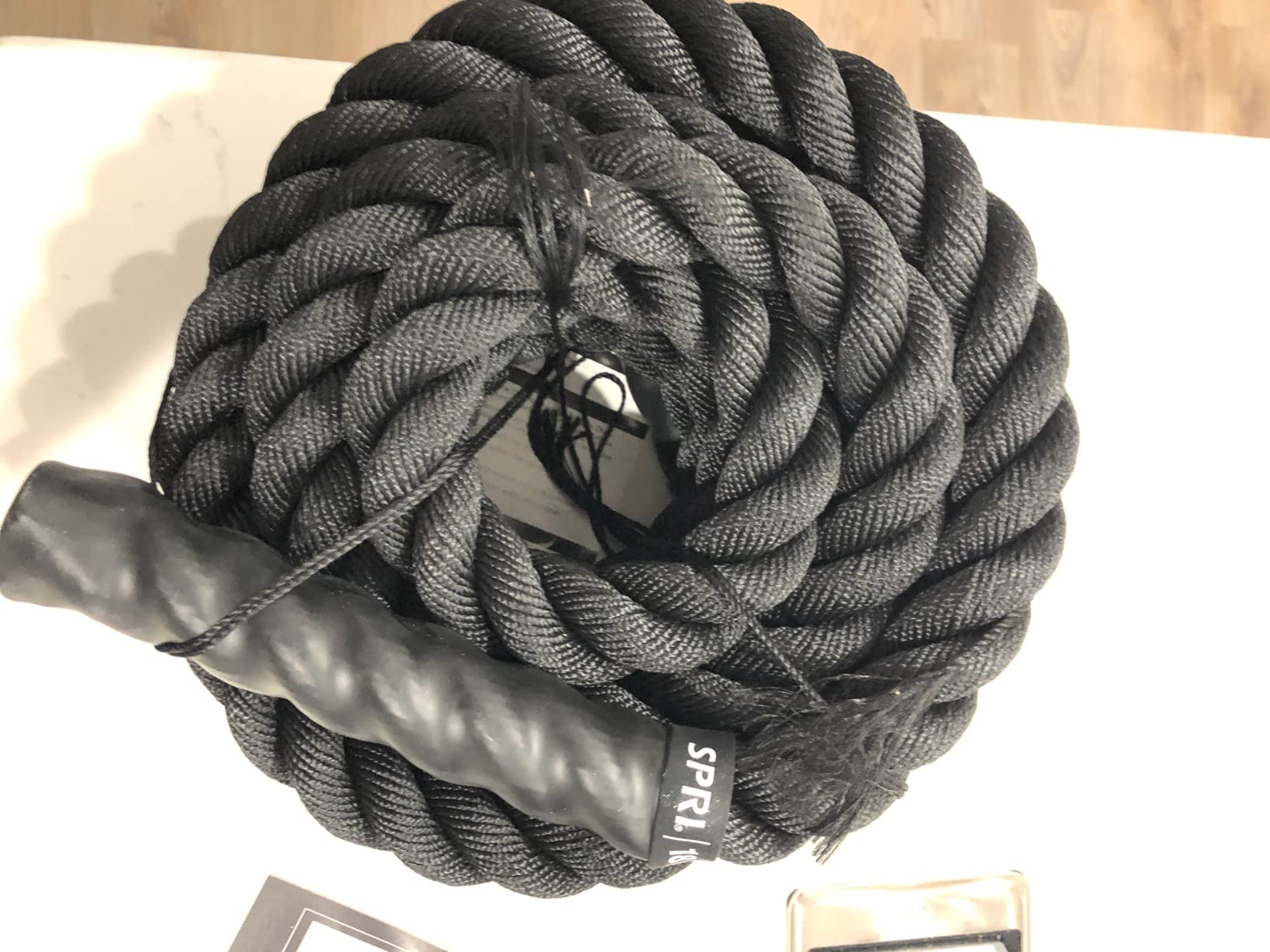 SPRI Battle Rope - Weighted Rope for Strength Training, Working Out, and High-Intensity Workouts for Building Stamina and Endurance - Durable Conditioning Rope - 18ft Long with 1.5