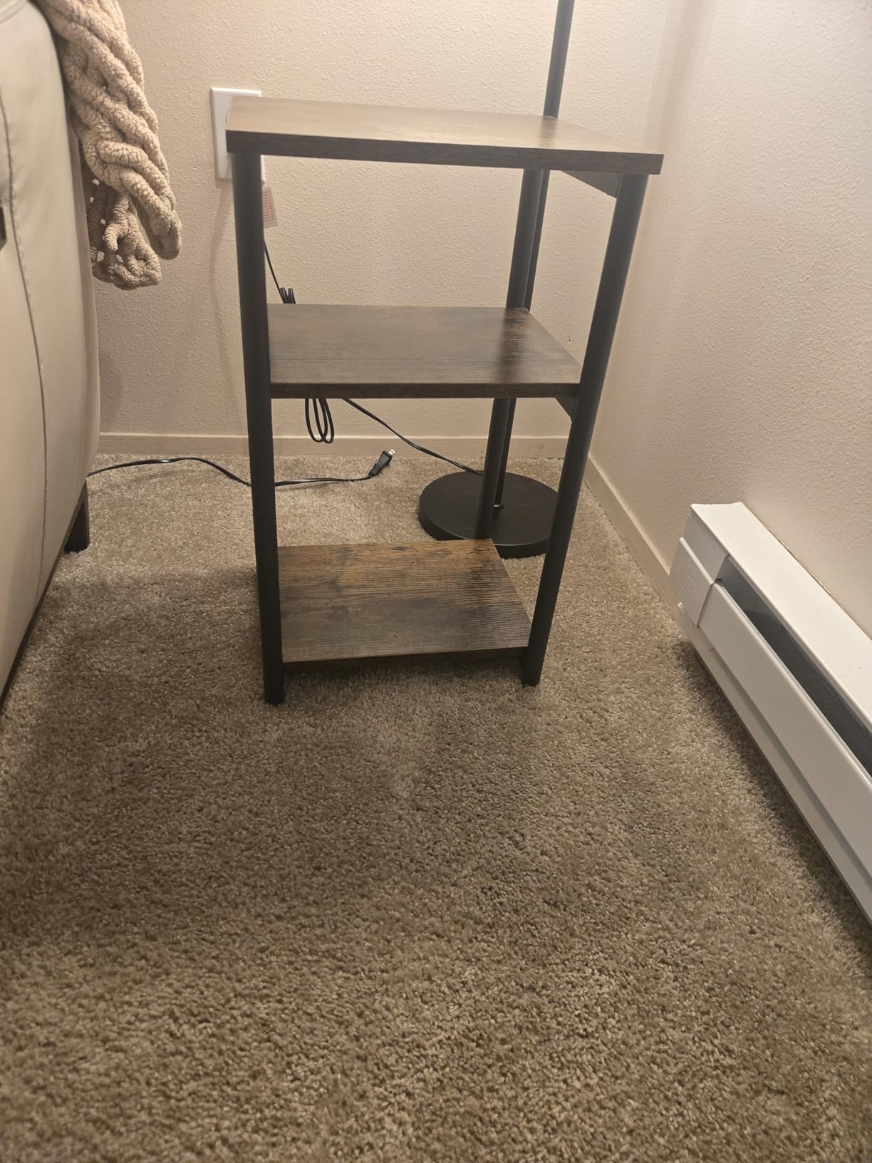 VASAGLE BARNET Collection - Side Table, Small End Table for Living Room, Modern Tall Nightstand, Steel Frame, Rustic Brown customer photo 2