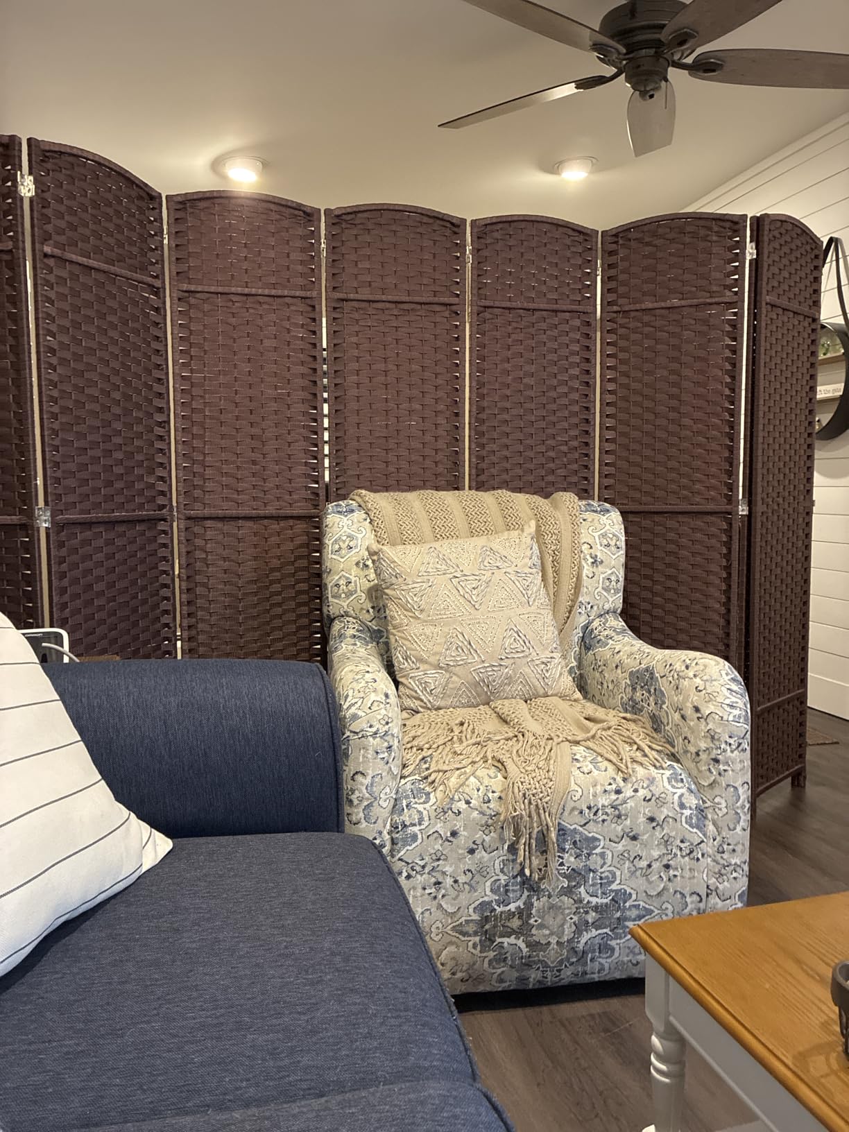 Sorbus 8-Panel Black Room Divider with Double Hinged Panels, 6 ft Tall Folding Privacy Screen customer photo 2