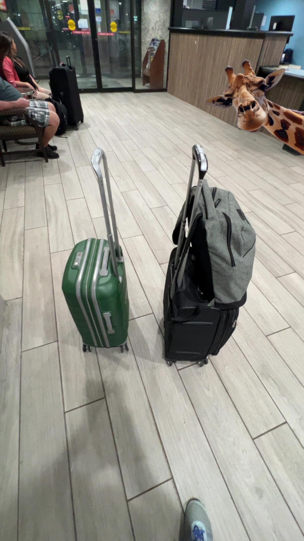 Samsonite Freeform 2-Piece Luggage Set - Carry-On & Large Checked Luggage with Dual Spinner Wheels - Durable Polypropylene Hardshell - TSA Lock, Airline-Approved - Expandable Hard Shell - Navy customer photo 2