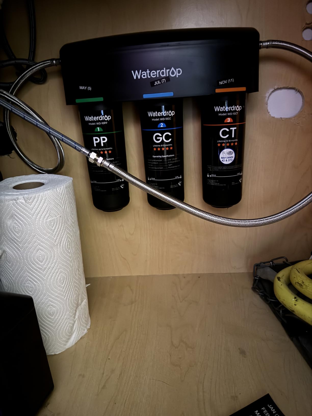 Waterdrop TSA 8 Layer Under Sink Water Filter System, Reduces PFAS, PFOA/PFOS, Fluoride, Chlorine, Bad Taste & Odor, NSF/ANSI 42 Certified, Direct Connect to Faucet customer photo 2