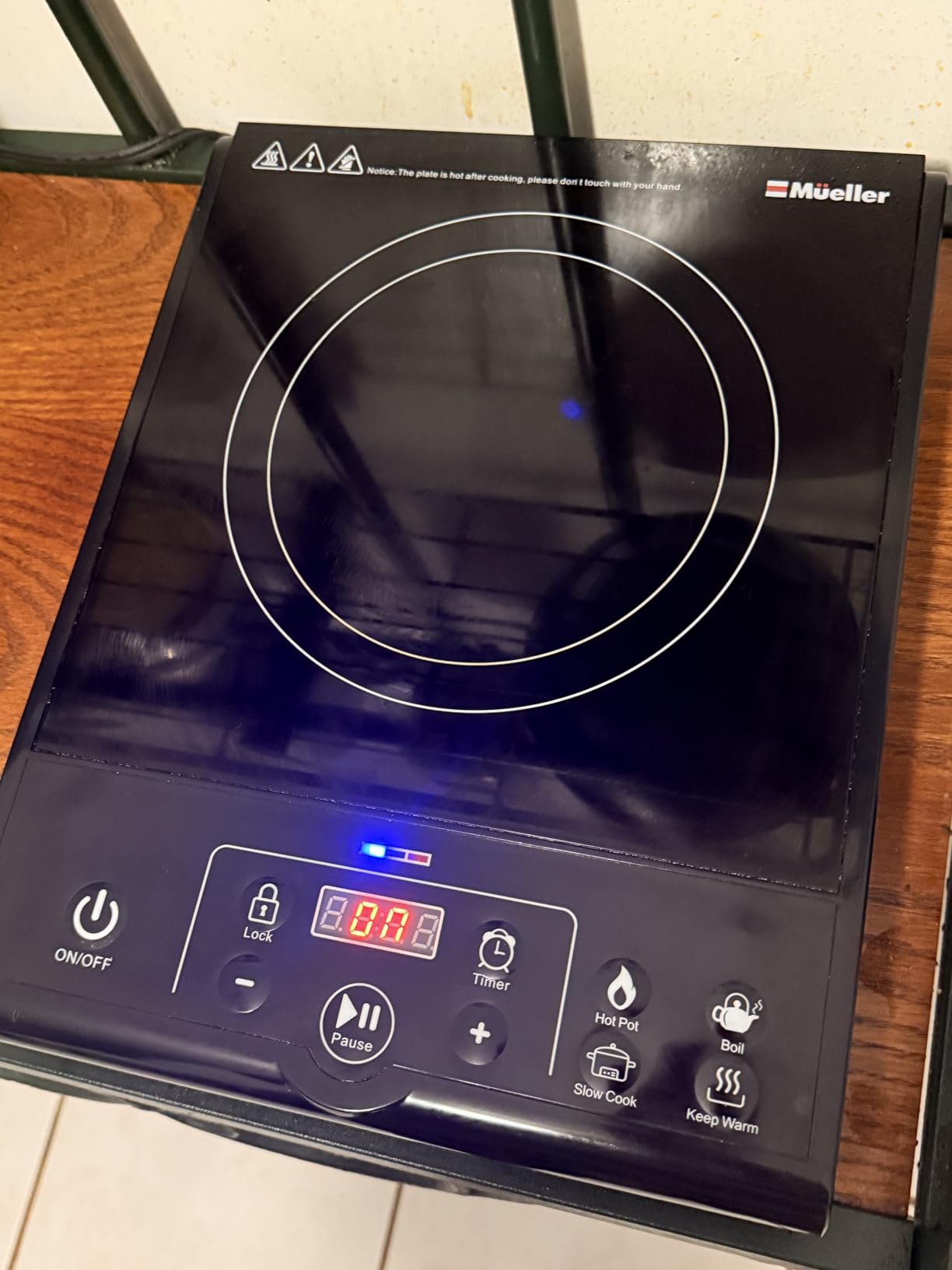 Mueller RapidTherm Portable Induction Cooktop,1800W Single Burner Hot Plate with 8 Power Levels, 8 Temperature Settings, 4 Presets, 4-Hour Timer, Auto Shut-Off & Child Lock for RV, Dorm, Small Kitchen customer photo 2