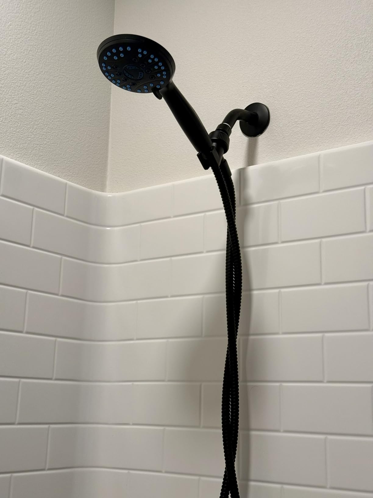 AquaCare High Pressure 8-mode Handheld Shower Head - Anti-clog Nozzles, Built-in Power Wash to Clean Tub, Tile & Pets, Extra Long 6 ft. Stainless Steel Hose, Wall & Overhead Brackets customer photo 2