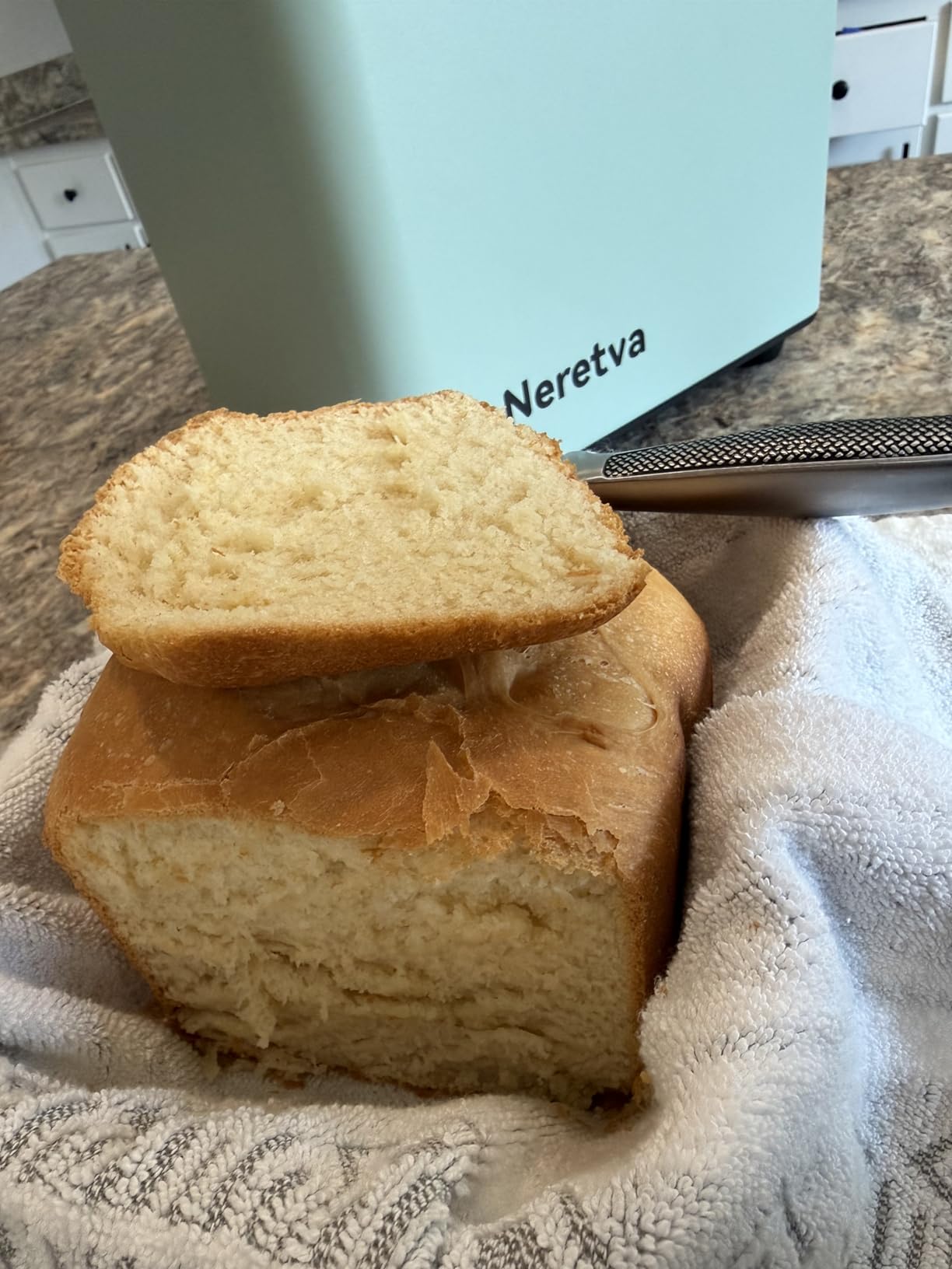 Neretva Bread Maker, 20-IN-1 2LB Bread Machine Dual Heater Bread Maker Machine Automatic with Nonstick Ceramic Pan, 15H Timer & 1H Keep Warm Set, Low Noise, Stainless Steel Breadmaker Recipe-Silver customer photo 2