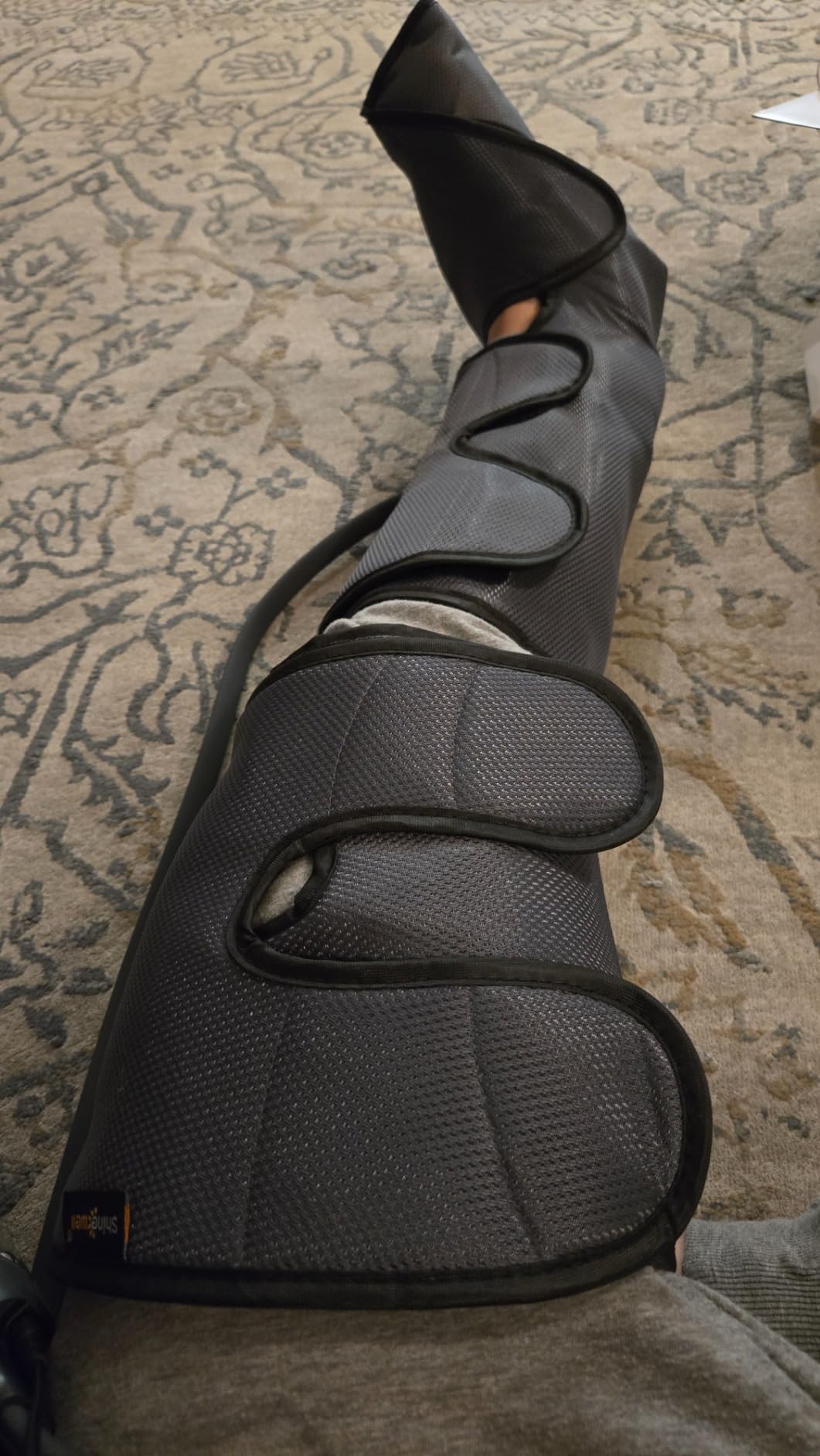 SHINE WELL Leg Compression Massager, Leg Massager for Circulation and Pain Relief, Air Compression Leg Massager with 3 Modes 3 Intensities 2 Extenders customer photo 2