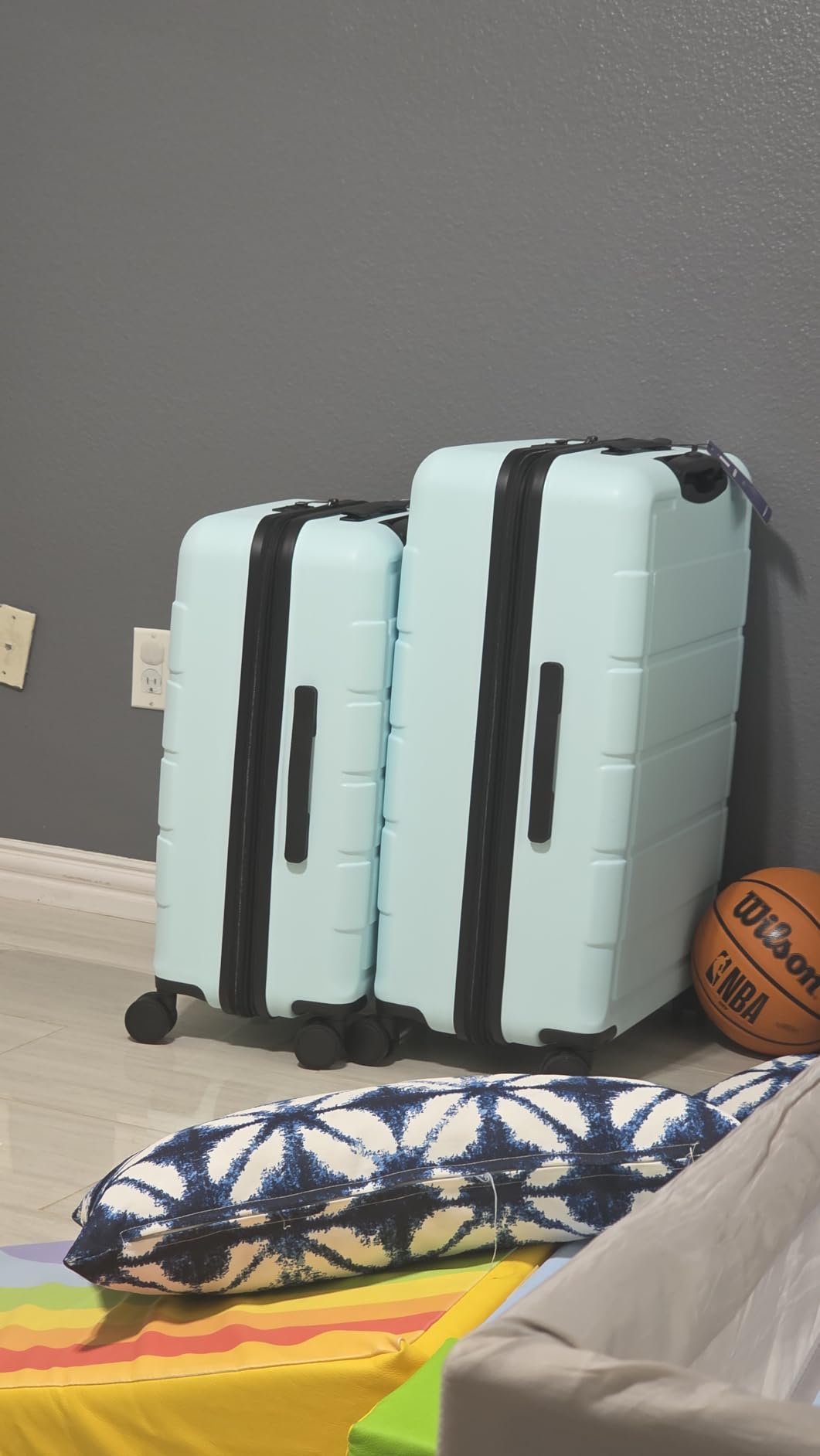 Upgrade Luggage Sets 3pcs, 100% Premium PC Durable Expandable Luggage Suitcase with Double Wheels TSA Lock Mint Green customer photo 1