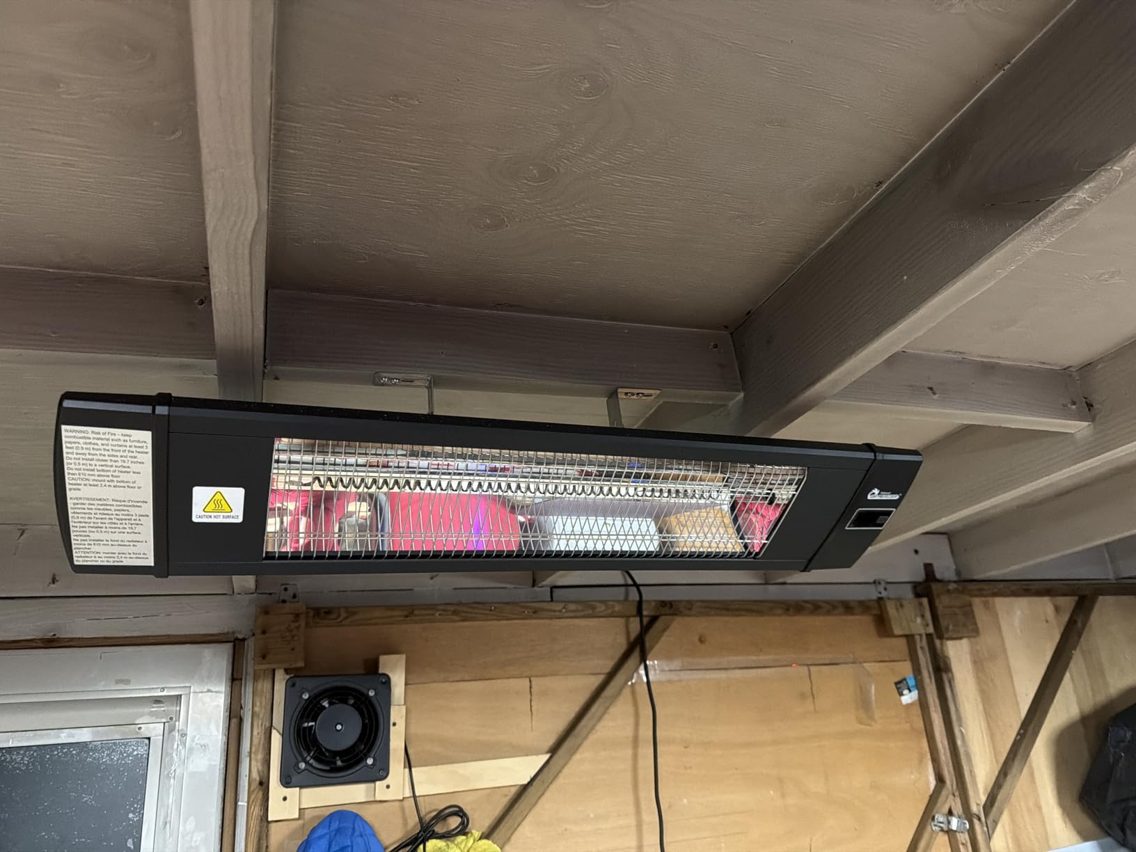DR. INFRARED HEATER DR-239 3000W Indoor & Outdoor Infrared Patio Heater, Wall or Ceiling Mount, IP55 Weatherproof, Commercial or Residential, 220V-240V Electric Heater with Remote & Mounting Kit customer photo 1