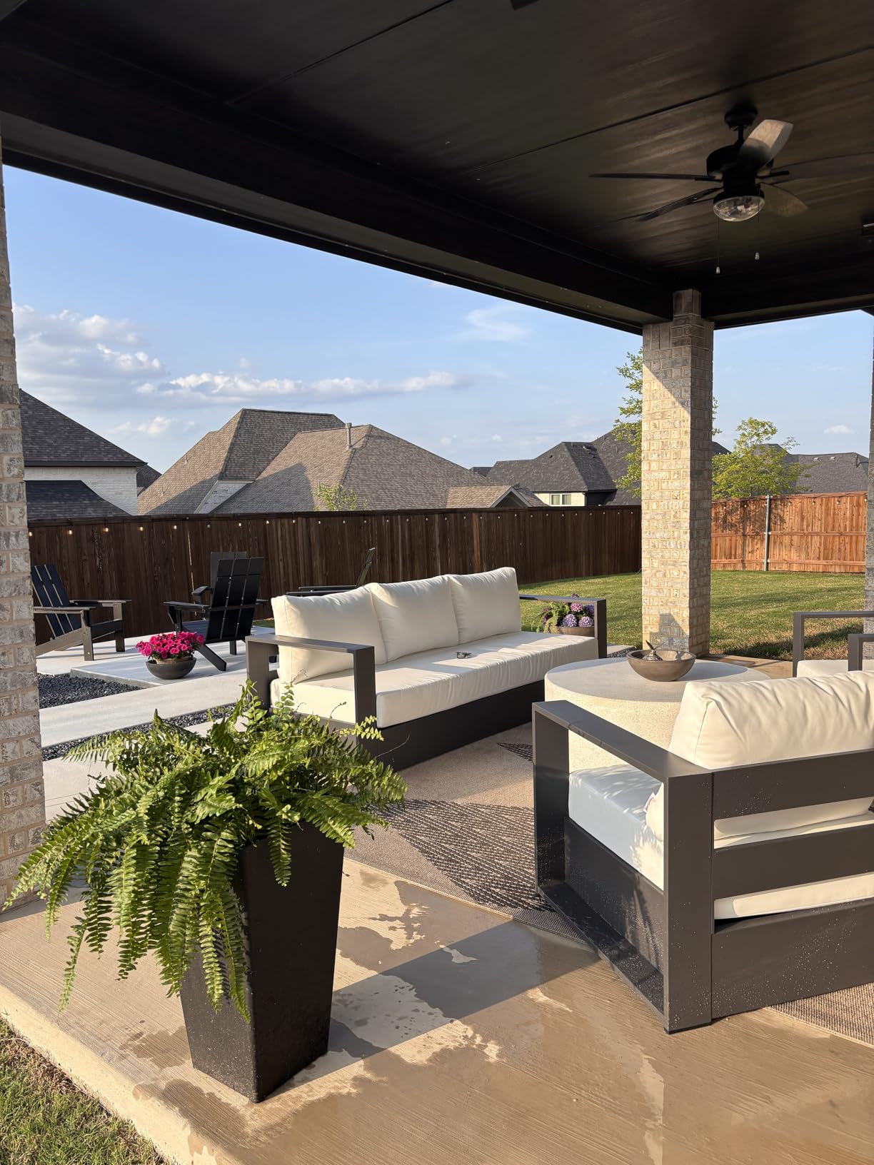 Modway Tahoe Aluminum Outdoor Patio Sofa in Gray Charcoal customer photo 1
