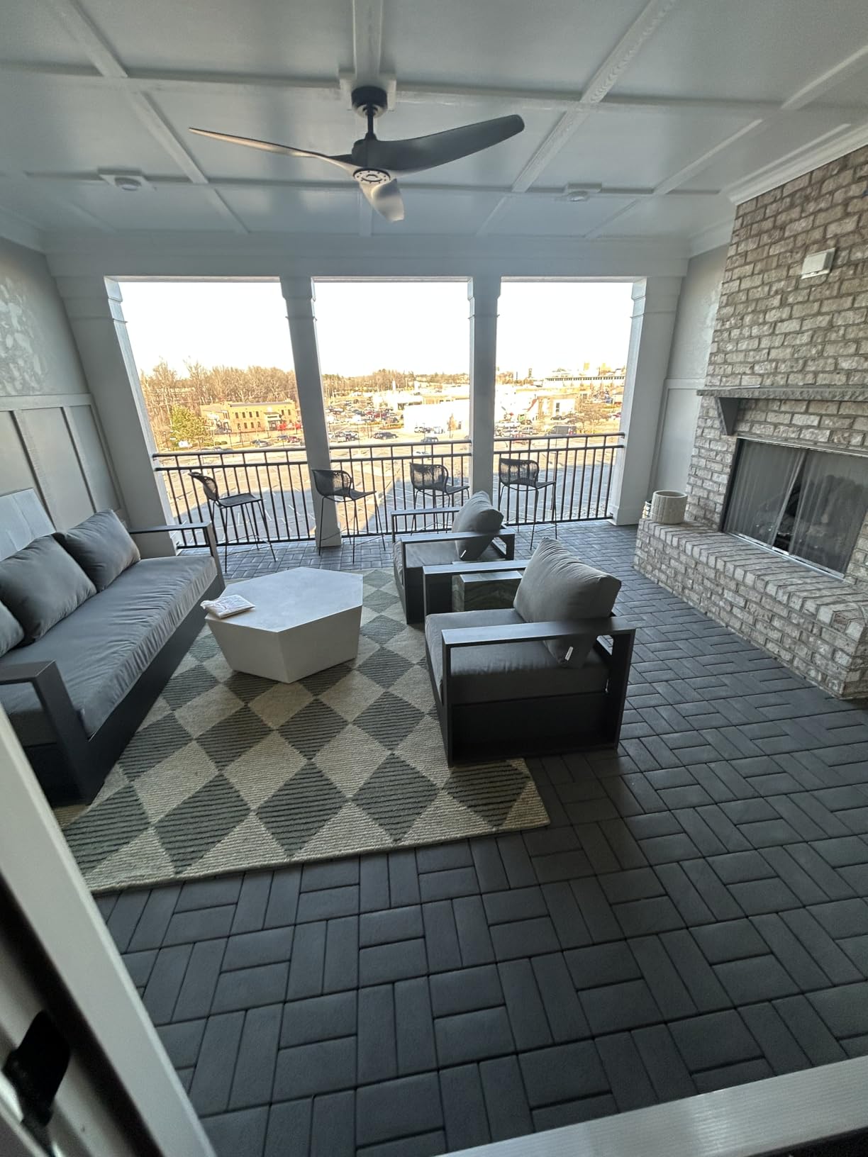 Modway Tahoe Aluminum Outdoor Patio Sofa in Gray Charcoal customer photo 2