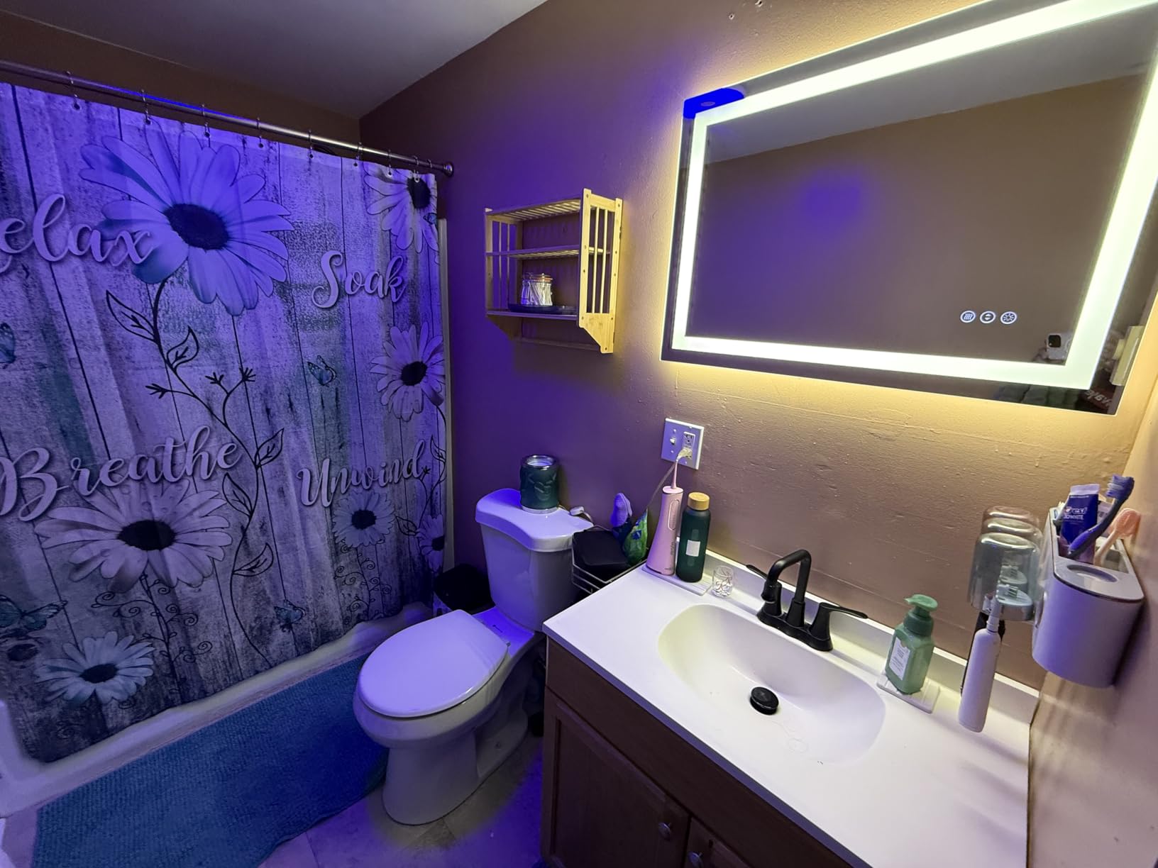 LOAAO 24X32 LED Bathroom Mirror with Lights, Anti-Fog, Dimmable, Backlit + Front Lit, Lighted Bathroom Vanity Mirror for Wall, Memory Function, Tempered Glass, Shatter-Proof, ETL Listed customer photo 2