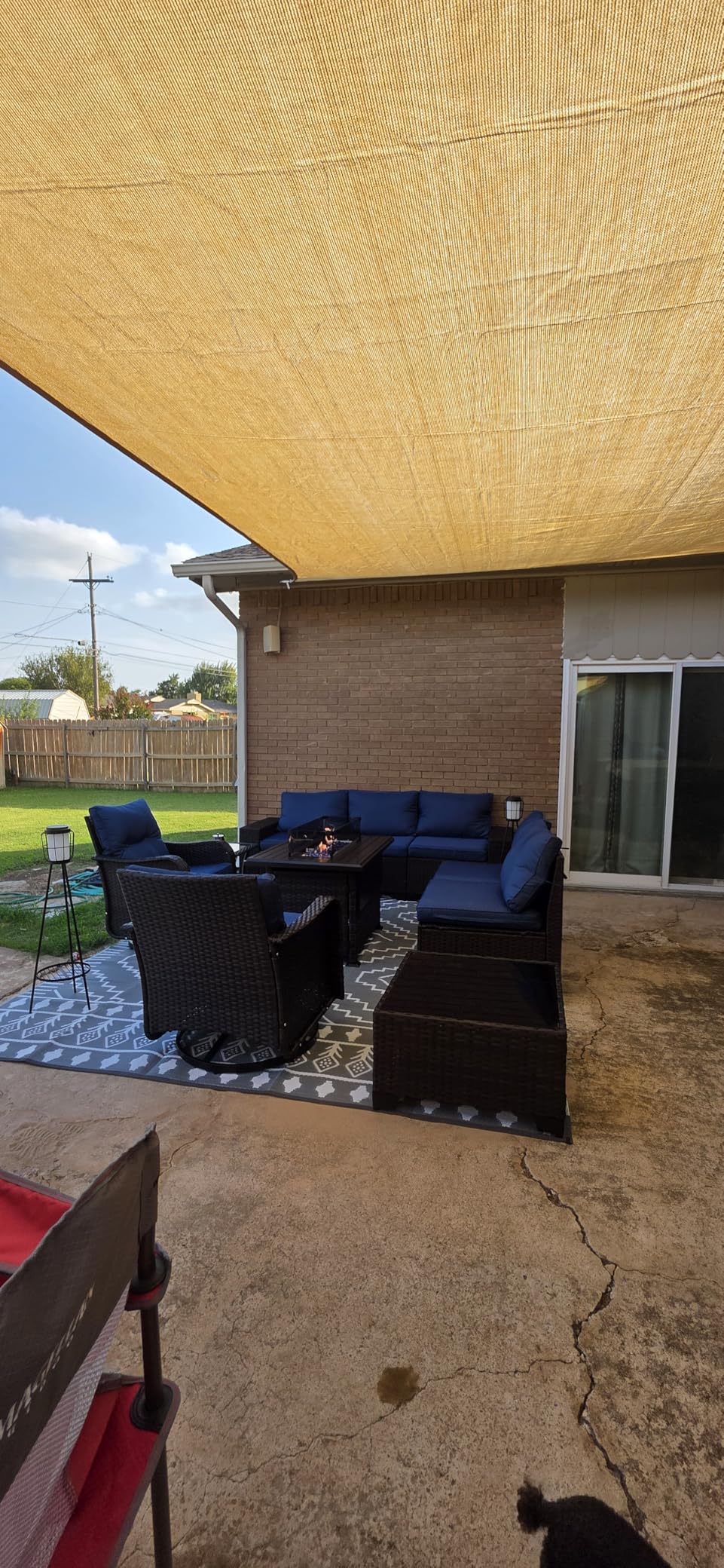 Outdoor Patio Furniture Set, 6 Pieces Outdoor Sectional Furniture High Backrest Patio Sofa, All-Weather PE Rattan Patio Conversation Set with Coffee Table & Cushions-Sand customer photo 2