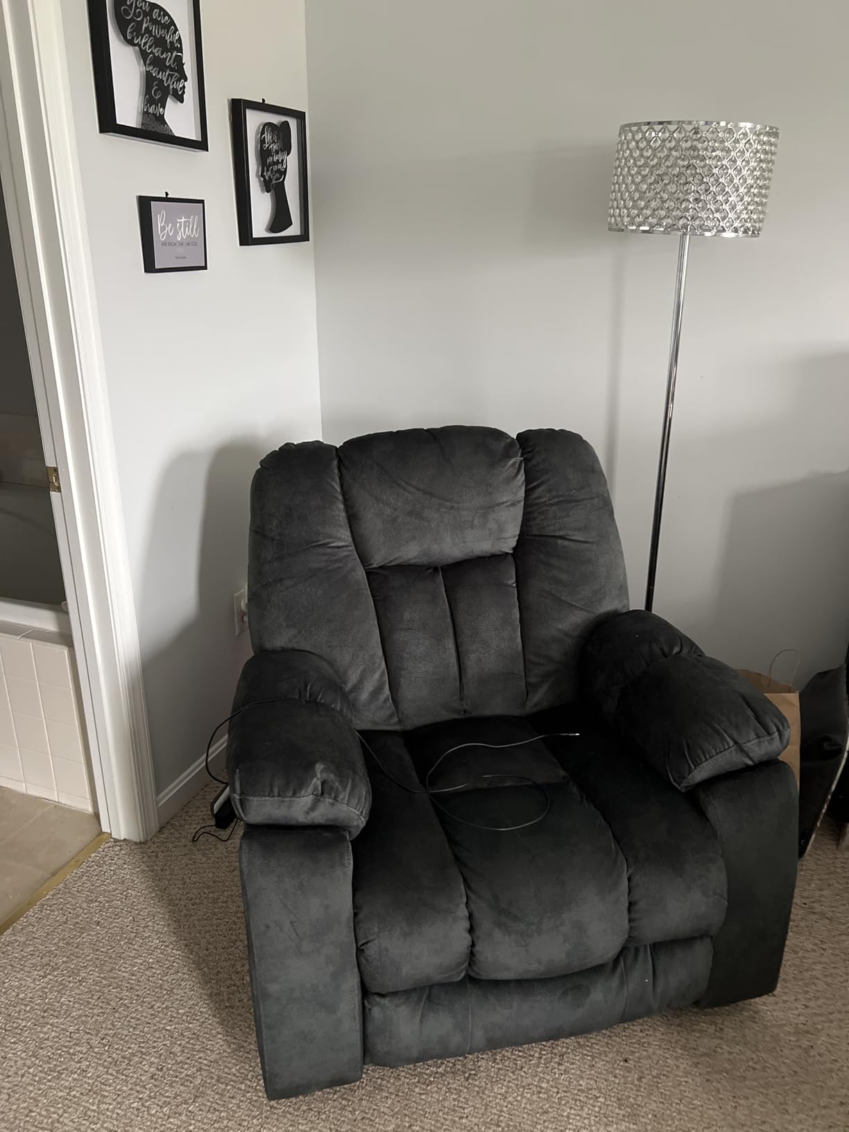 CANMOV Large Power Lift Recliner Chair with Massage, Heat, and USB for Elderly, Overstuffed Wide Recliners, Heavy Duty and Safety Motion Reclining Mechanism customer photo 2