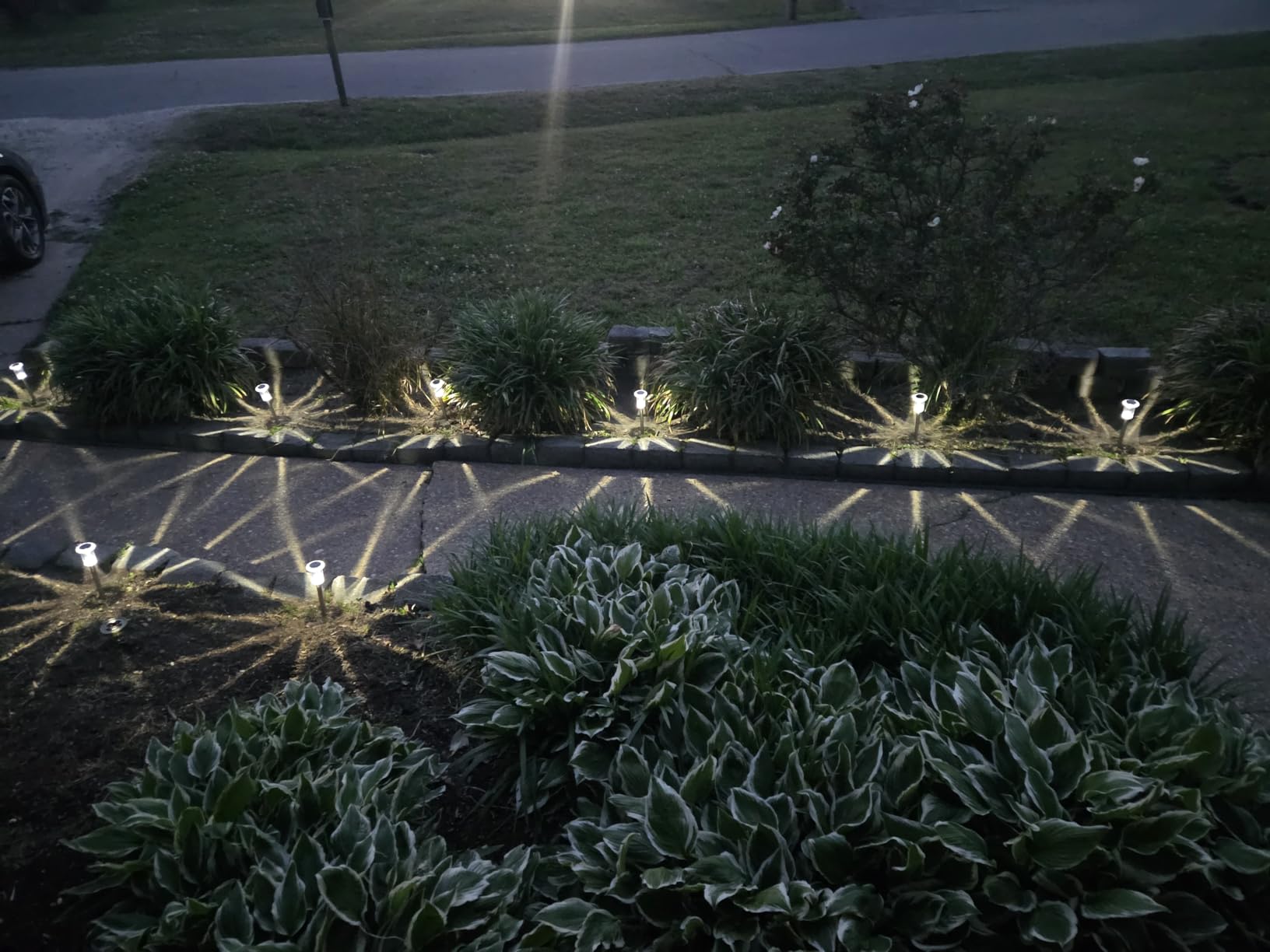 Eyrosa Solar Outdoor Lights, 10 Pack Waterproof Stainless Steel Solar Stake Lights for Pathway Garden Yard Path Walkway Driveway Lawn Patio Outside Decor, Cool White customer photo 1