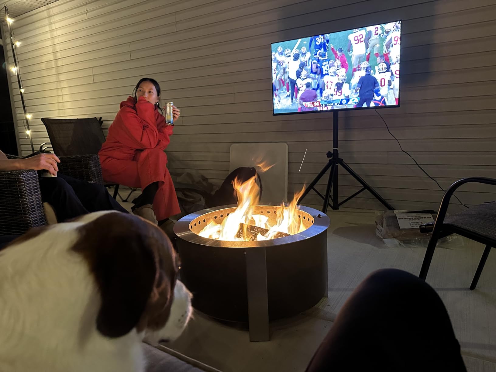 Breeo Smokeless Fire Pit (X Series 24, Corten Steel) | 27.5 inch Smokeless Firepit for Outside | 62 Pounds customer photo 2