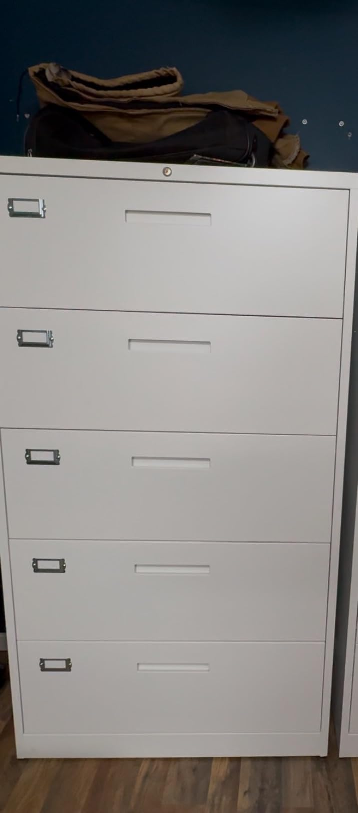 Letaya Lateral 3 Drawer File Cabinets with Lock, Metal Filing Storage Vertical Cabinets, Home Office Furniture for Organization Hanging Letter/Legal/F4/A4 (Black) customer photo 1