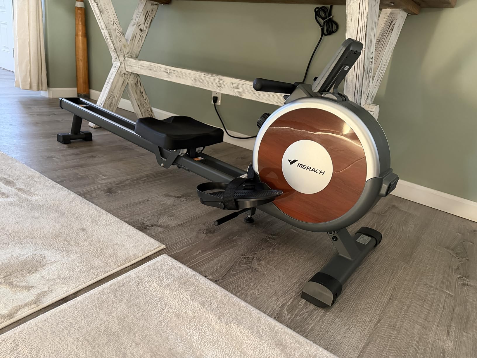 Merach Q1S Magnetic Rowing Machine Indoor, Dual Slide Rail, Quiet & Smooth customer photo 2