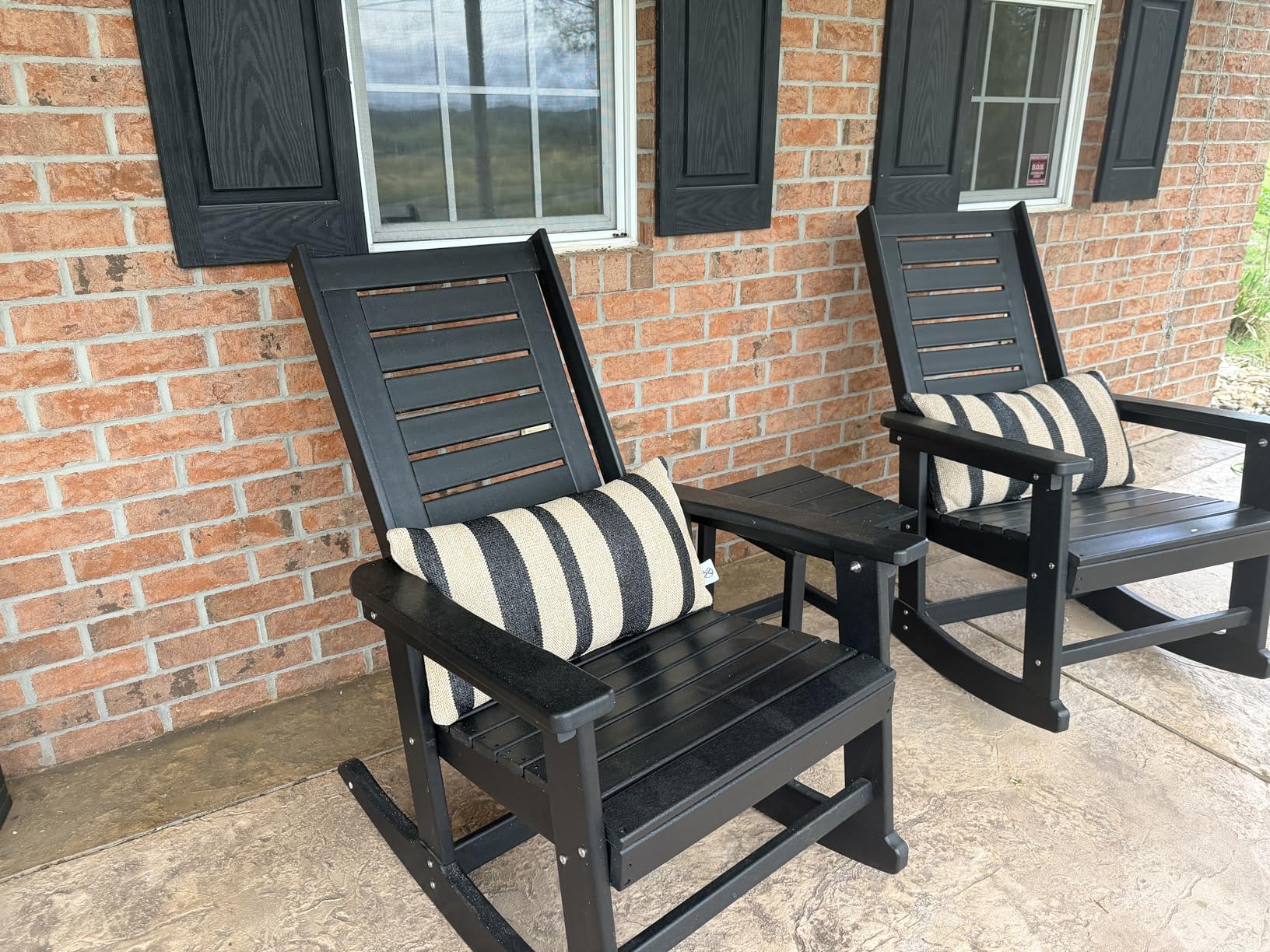 GREENVINES Outdoor Rocking Chairs Set of 2 - HDPE Plastic Porch Rocker customer photo 1