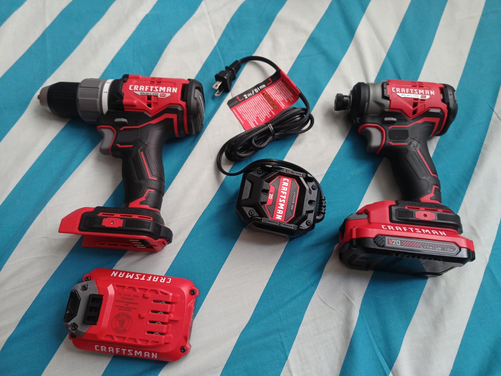 CRAFTSMAN V20 RP Cordless Drill and Impact Driver, Brushless Power Tool Combo Kit, 2 Batteries and Charger Included (CMCK211C2) customer photo 1