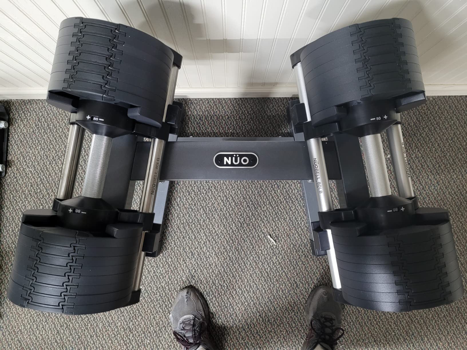 NUOBELL Adjustable Dumbbells 5-80 lbs: Replace 16 Sets customer photo 2