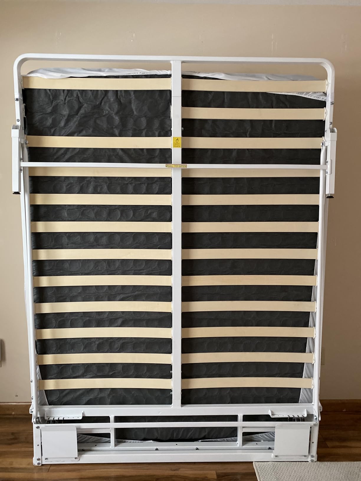 Wilding Wallbeds Deluxe Murphy Bed Frame (Full) Vertical Wallbed, Powder-Coated Steel Frame for Folding Cabinet, Pull-Out Bed, Hidden Bed customer photo 1