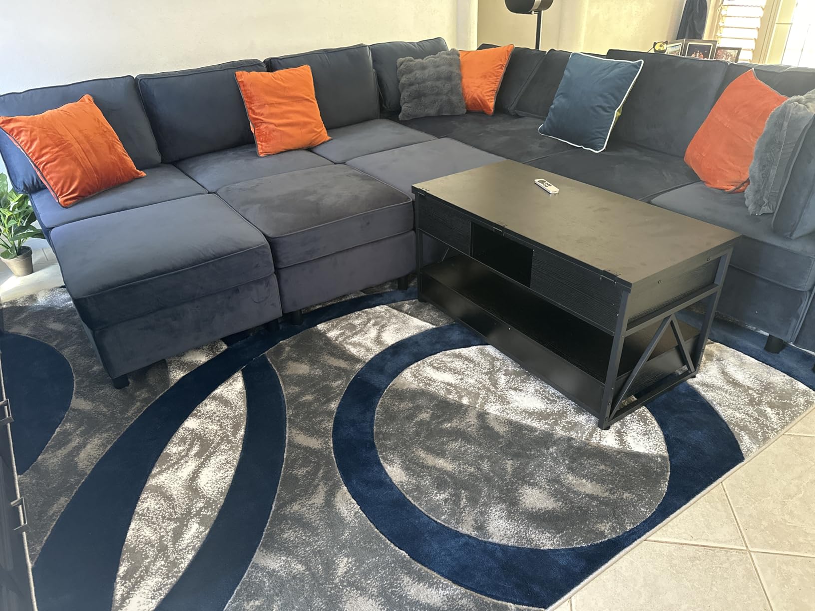 Belffin Modular Sectional Sofa with Ottomans Velvet Reversible Sleeper Sectional Sofa with Chaise Modular Sleeper Sofa Bed with Storage Seat customer photo 2