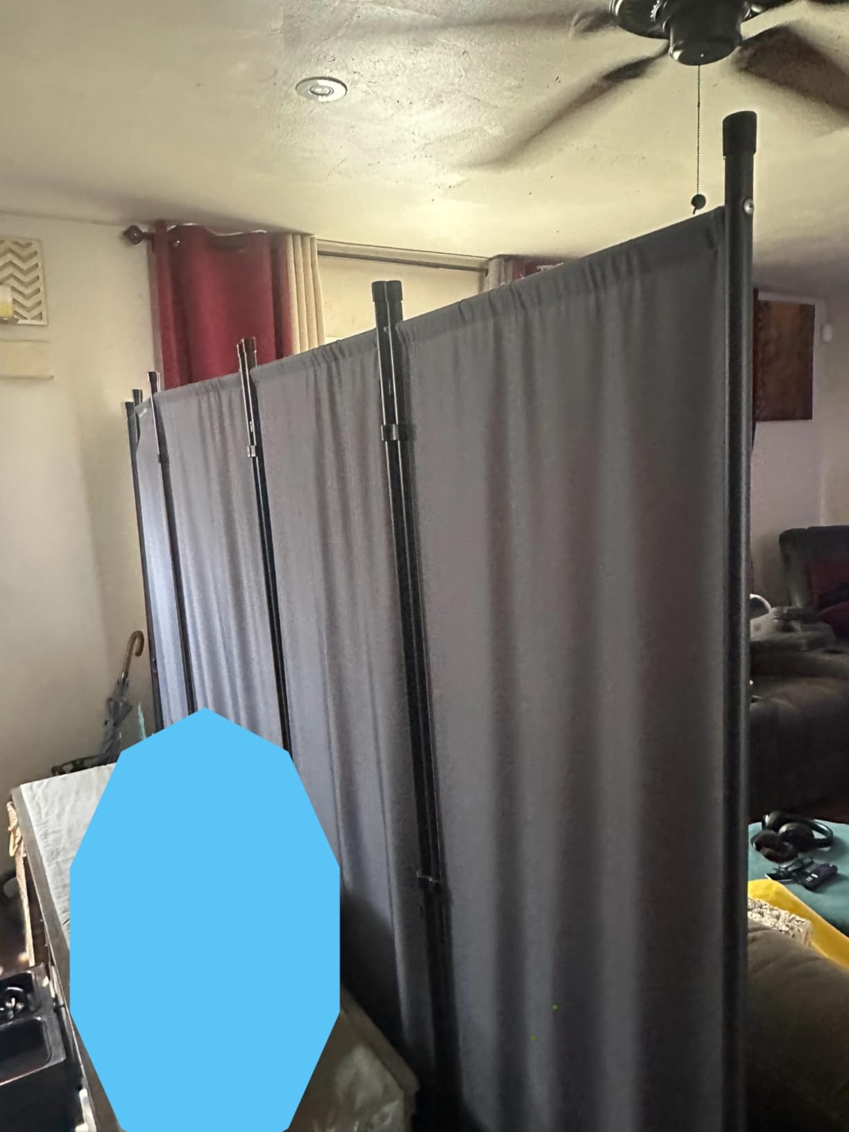 Room Divider 6FT Portable Room Dividers and Folding Privacy Screens, 88'' W Fabric Divider for Room Separation, 4 Panel Partition Room Dividers Screen customer photo 2