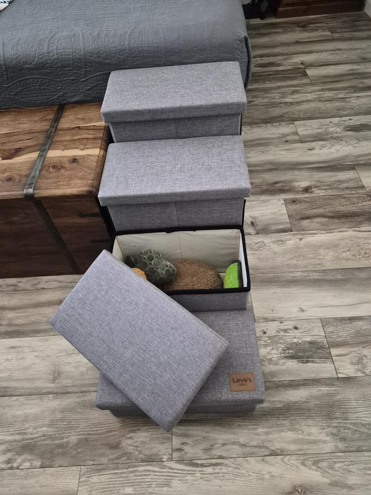 Love's cabin Dog Stairs for High Bed 18