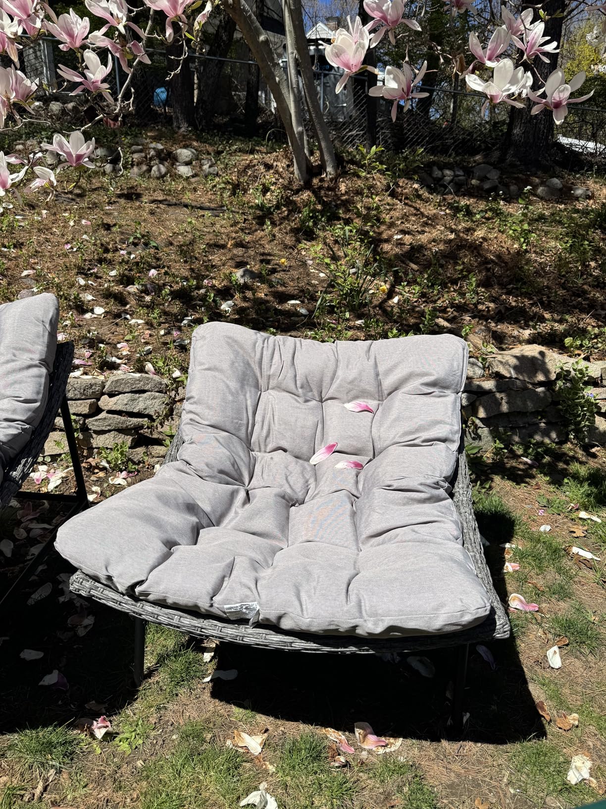 Sophia & William Outdoor Papasan Chairs with Cushion and Frame, Comfy Patio Chairs, Oversized Padded Lounge Chairs Set of 2, 350Ibs Capacity, Indoor & Outdoor Use customer photo 1