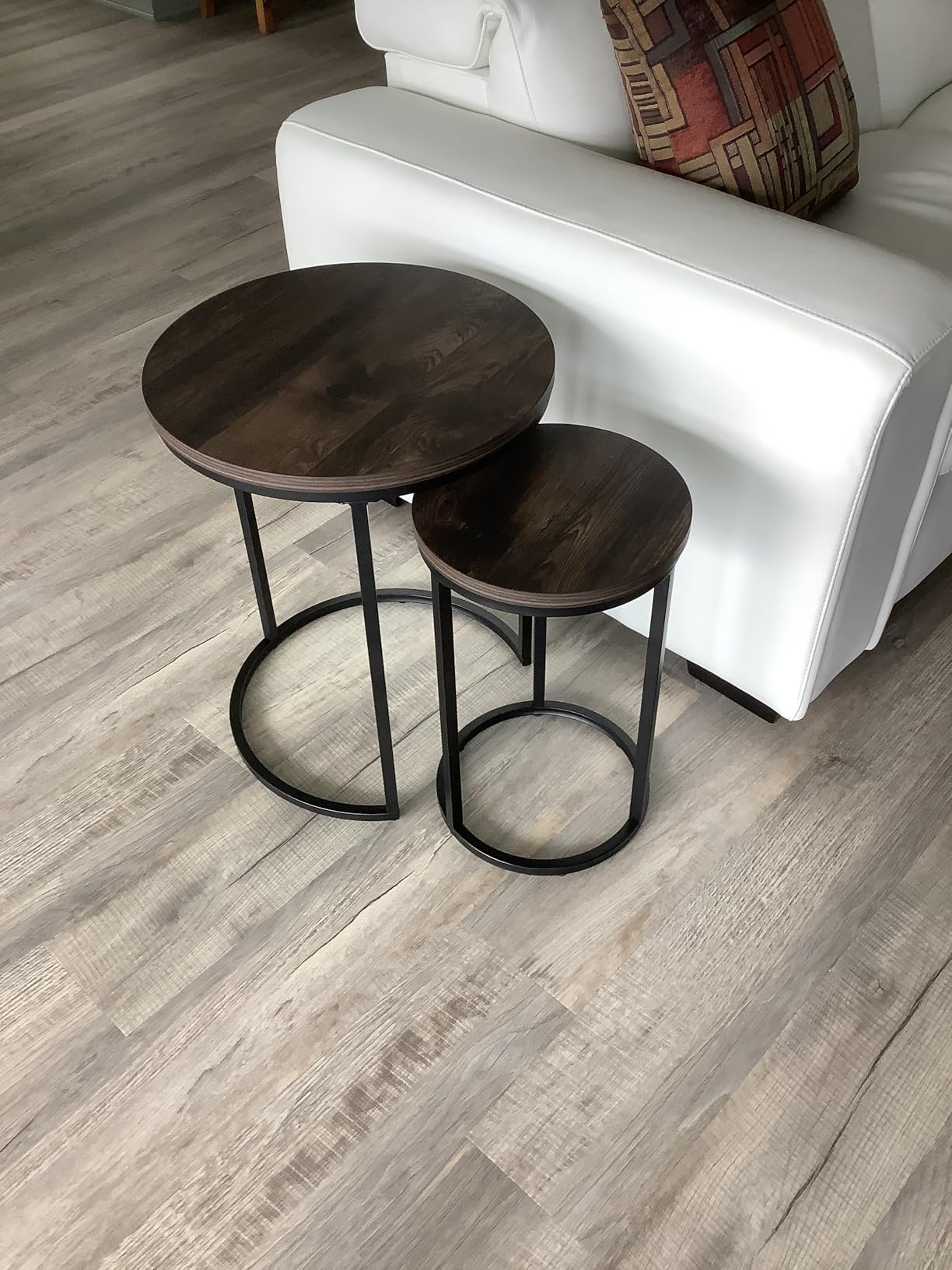 Nathan James Sonia Boho Round Accent End Table, Natural Wood with Rattan Storage Shelf, Light Brown customer photo 1